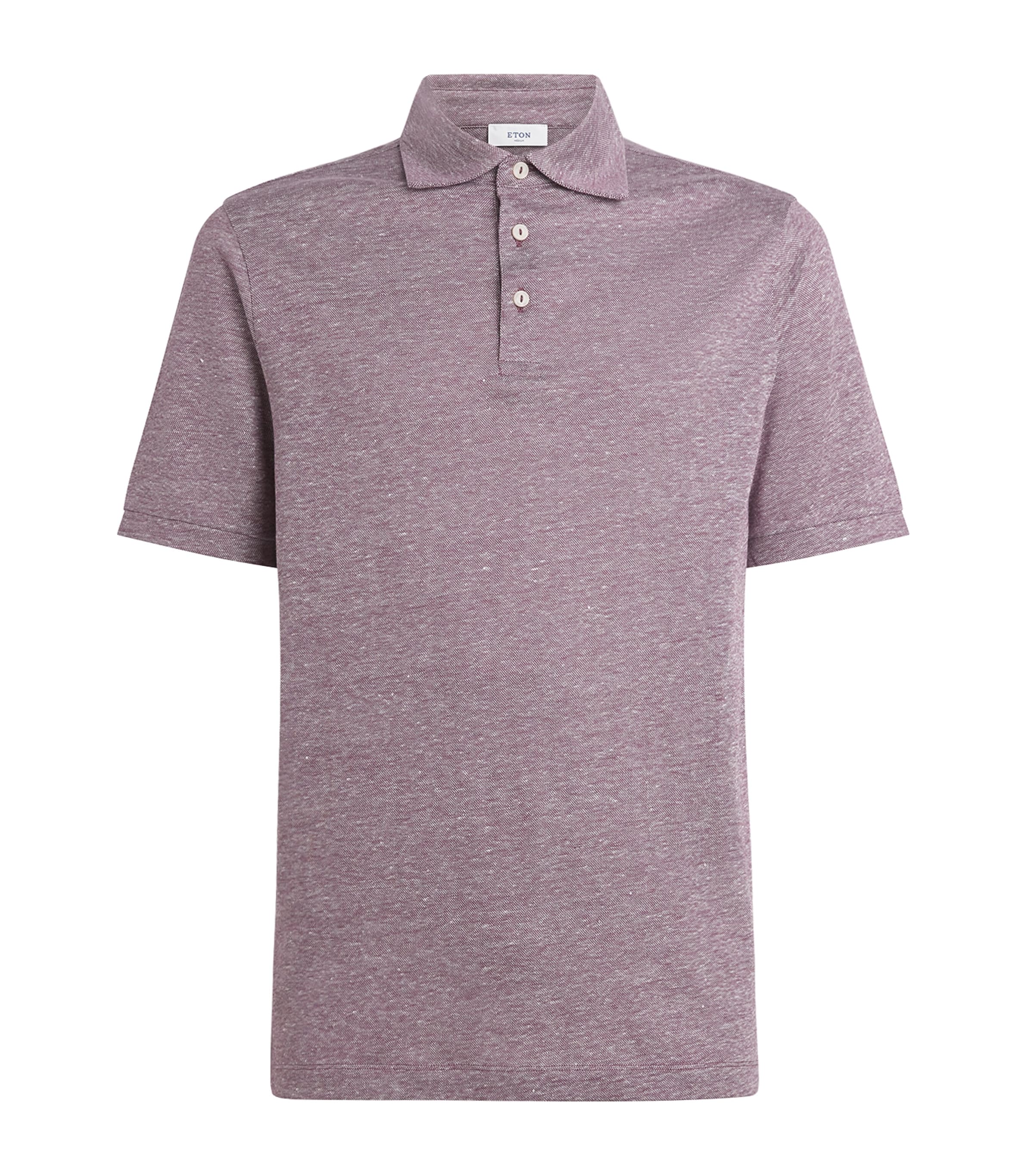 Eton Mens Cotton Polo Shirt Dark Purple Image 1