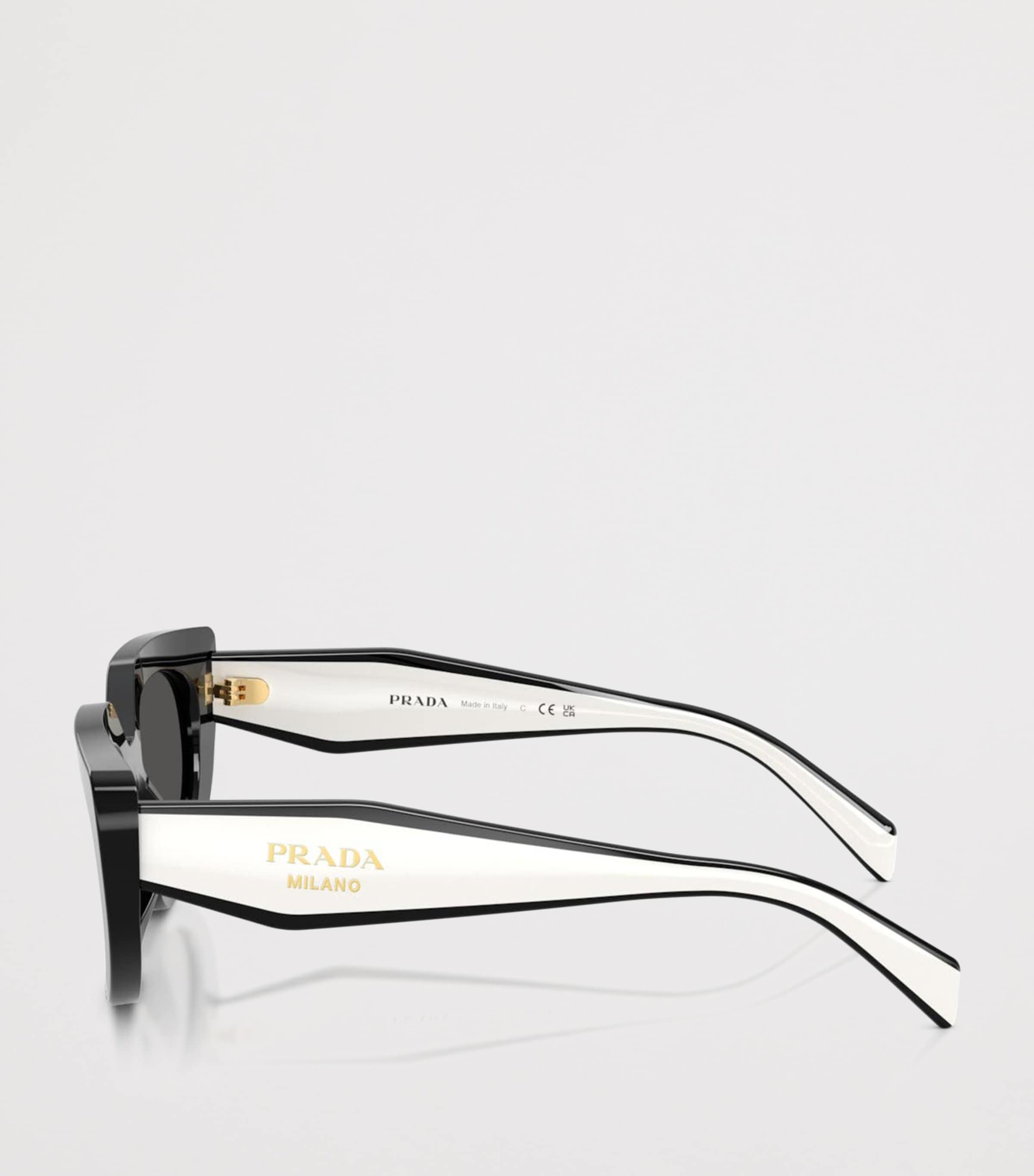Prada PR D02S  Oval Sunglasses Black Image 3
