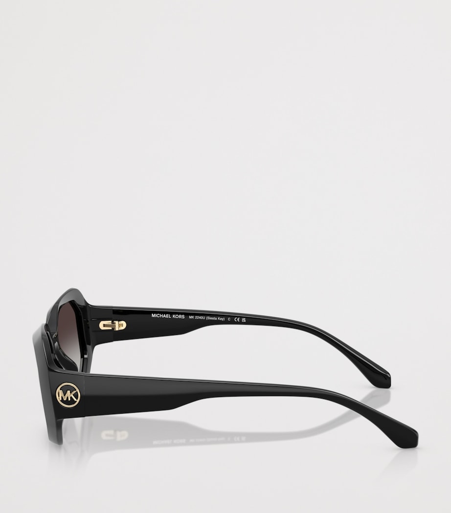 Michael Kors Siesta Key Rectangle Sunglasses Black Image 3
