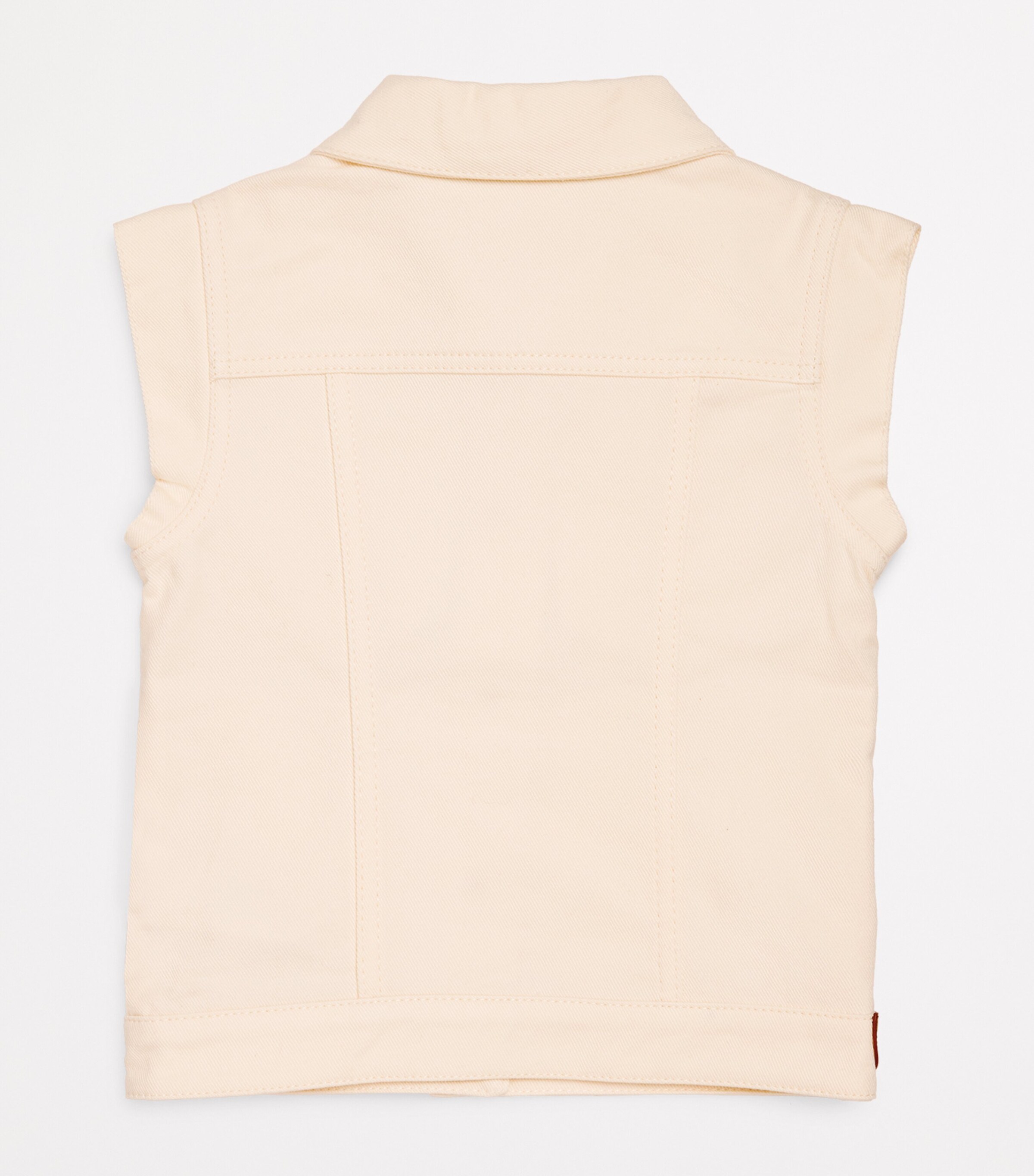 Chloé Kids Cotton Sleeveless Denim Jacket (4-14 Years) Offwhite Image 2