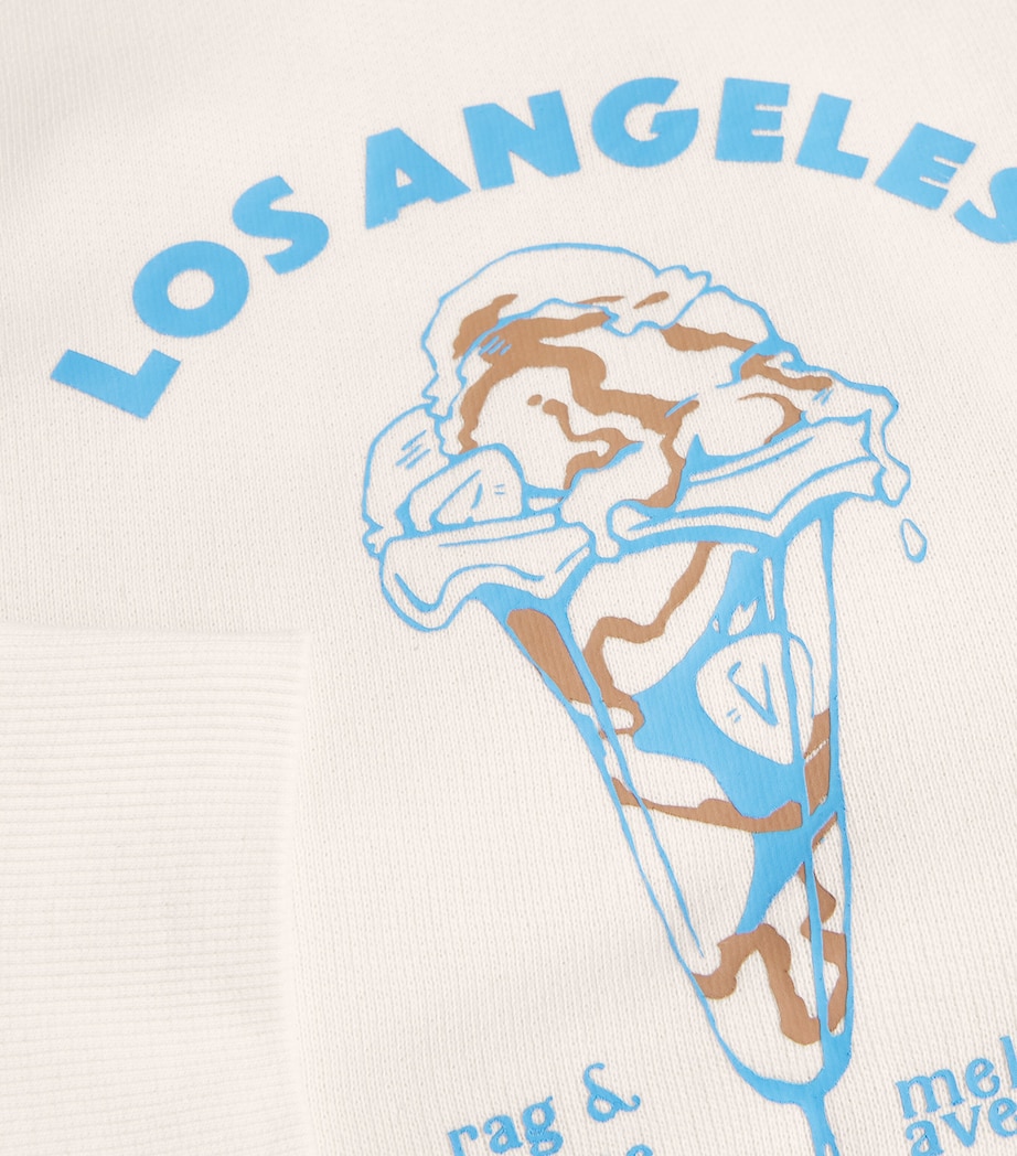 Cotton-Blend Printed Sweatshirt CHALK Image 5