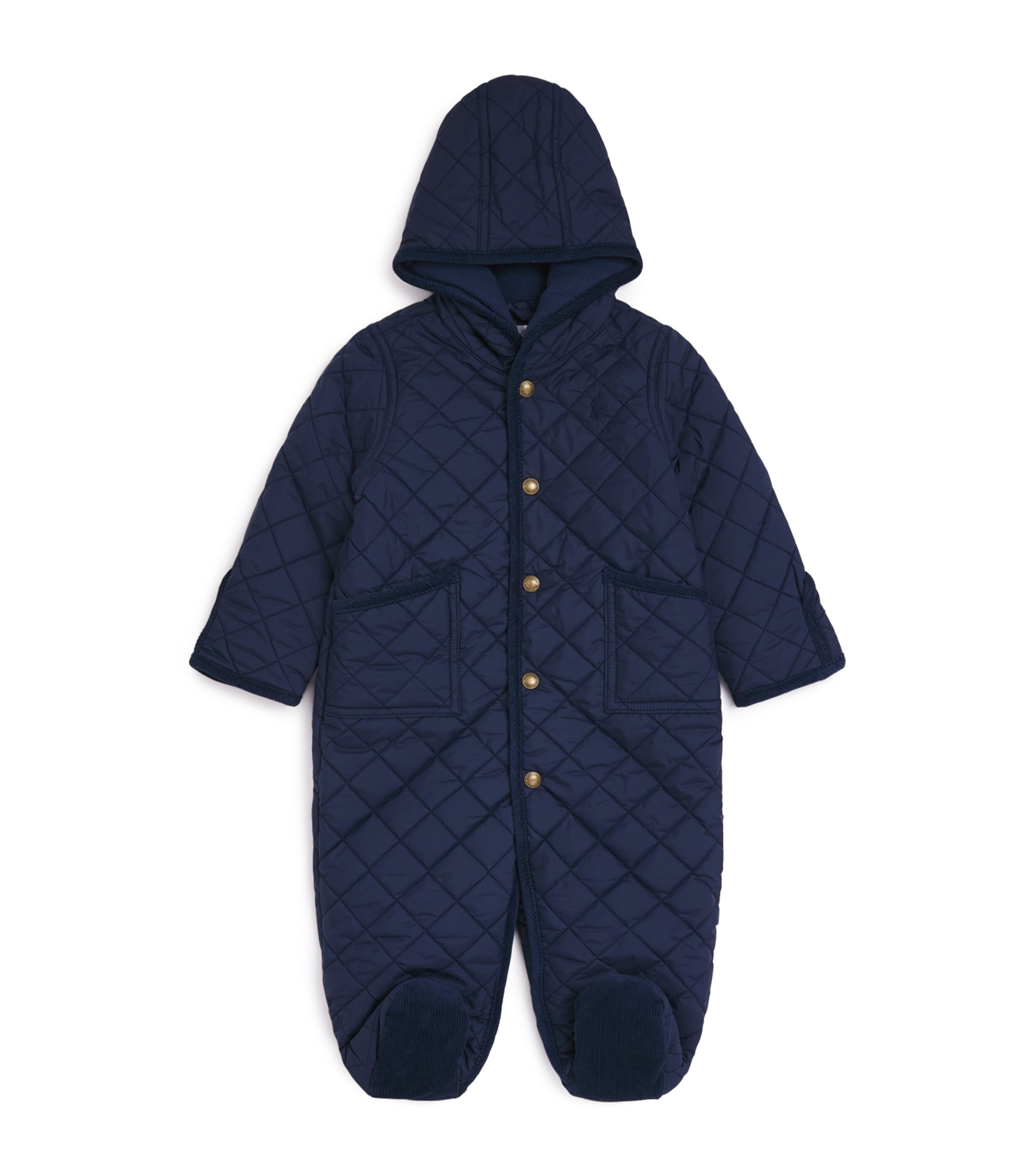 Hooded Barn Ski Suit (3-9 Months) NAVY Image 1