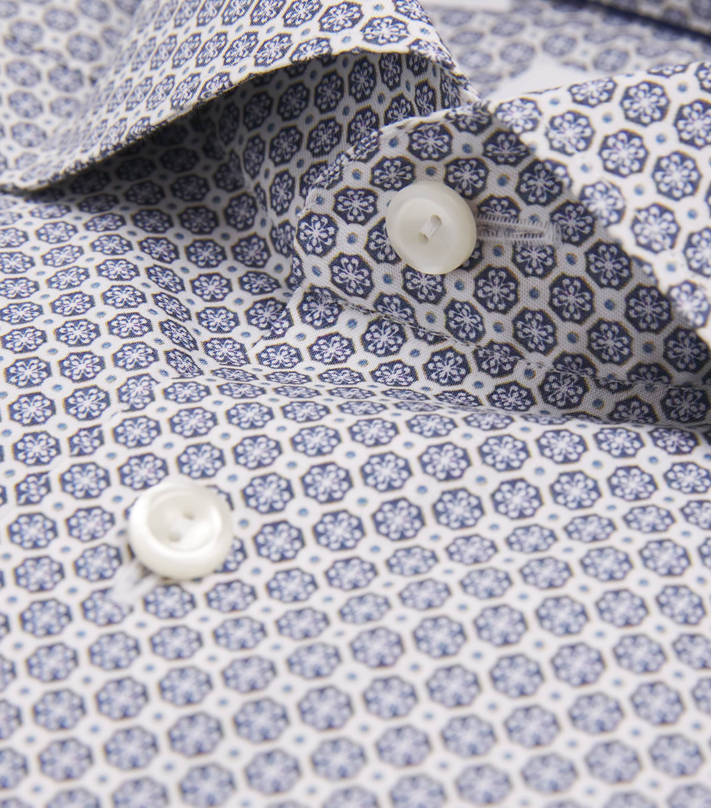 Cotton Signature Twill Medallion Print Shirt MID BLUE Image 5