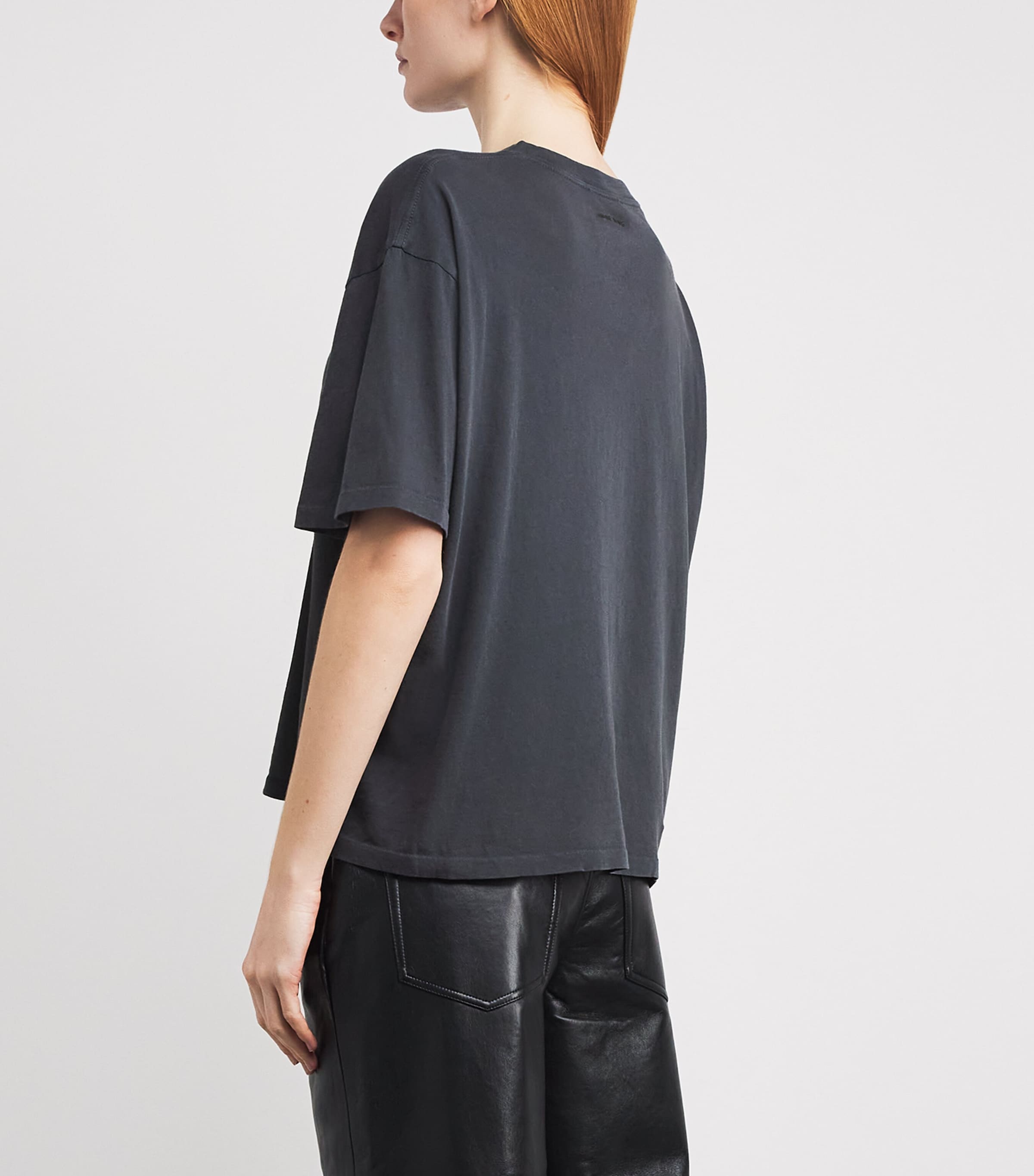 Leopard Print Cohen T-Shirt WASHED BLACK Image 4