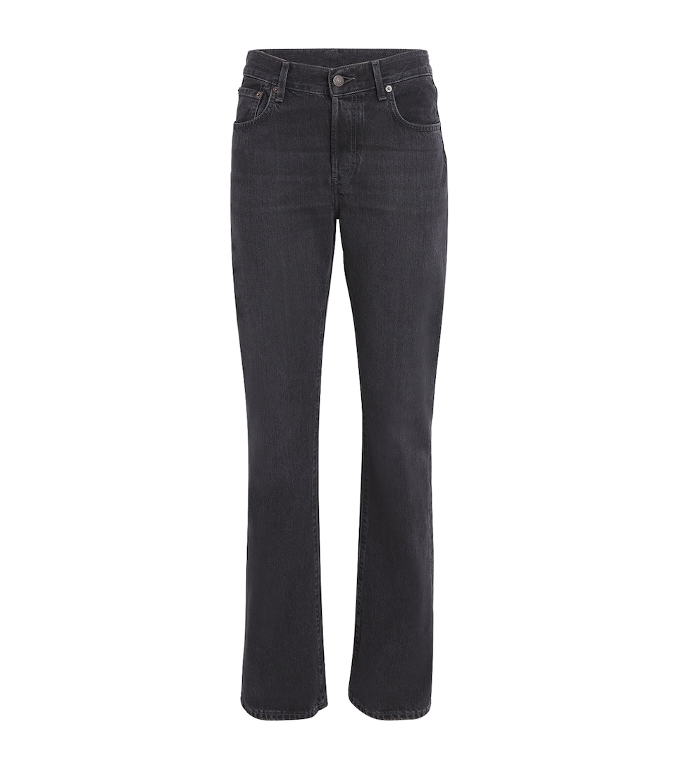 Acne Studios Faded Bootcut Jeans Black