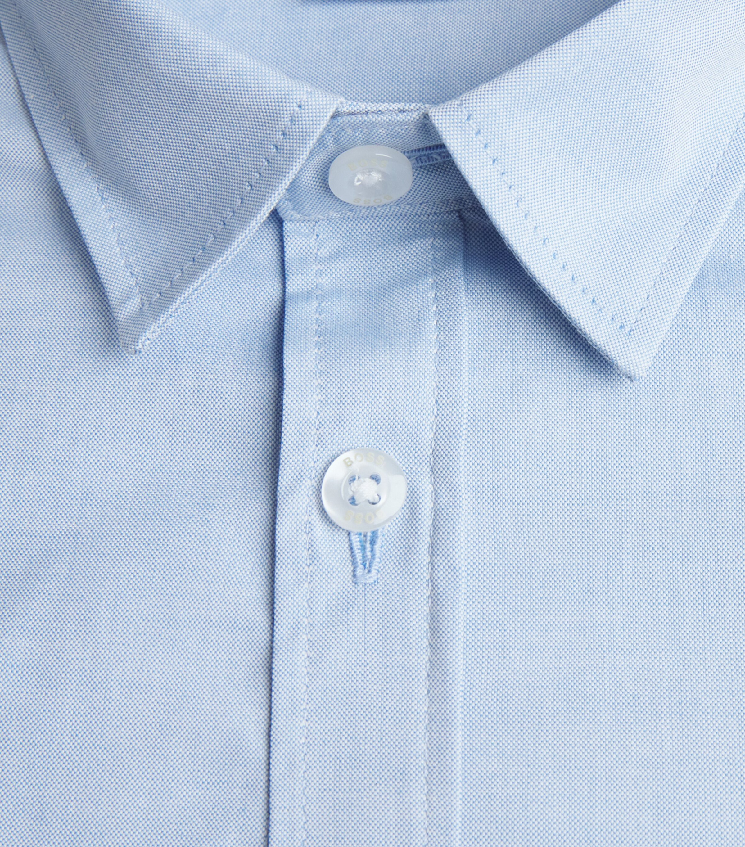 Cotton Shirt (5-16 Years) PALE BLUE BLACK Image 3