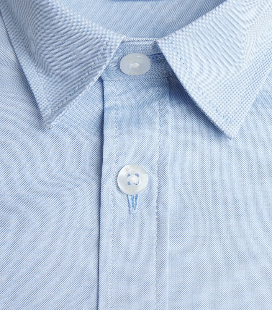 Cotton Shirt (5-16 Years) PALE BLUE BLACK Image 3