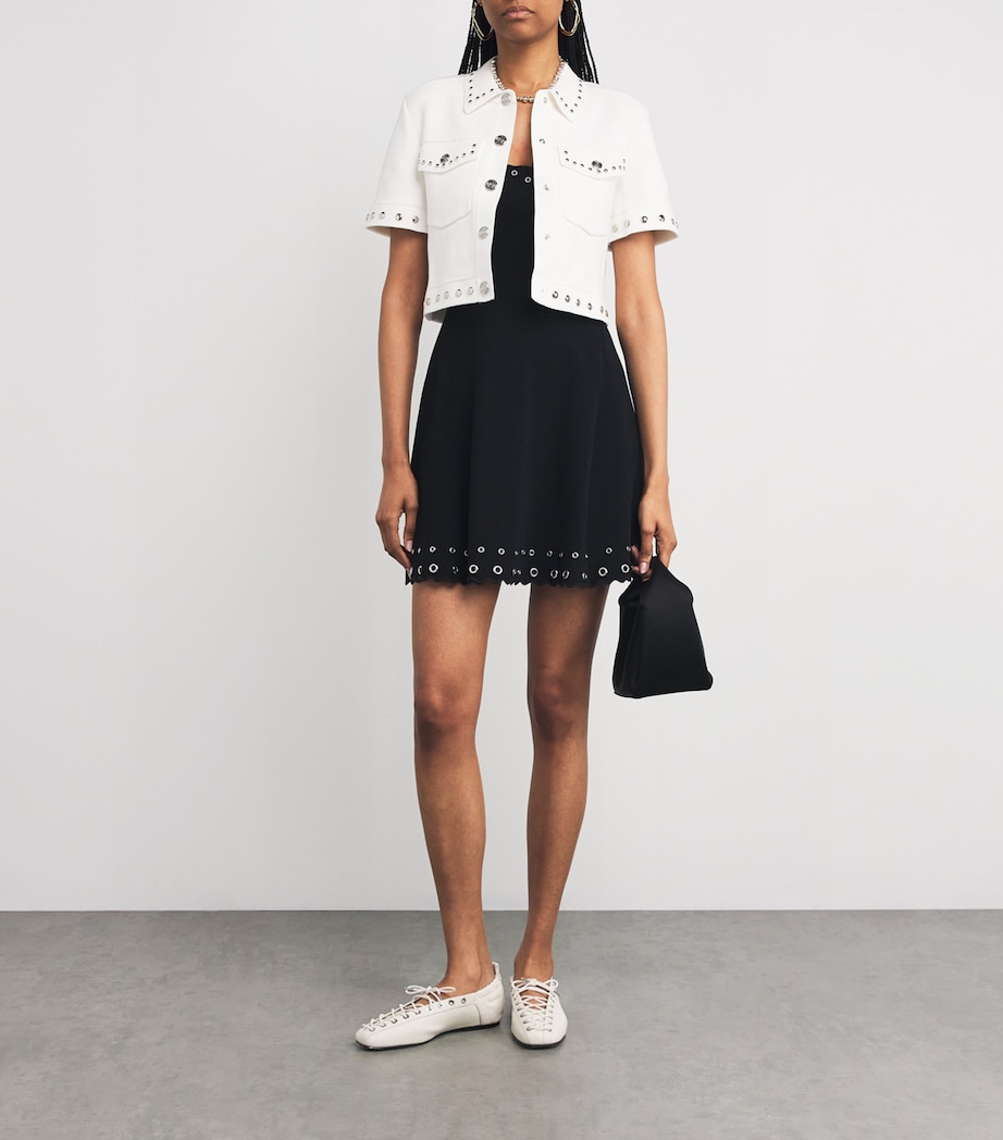 Short-Sleeve Studded Jacket ECRU Image 2