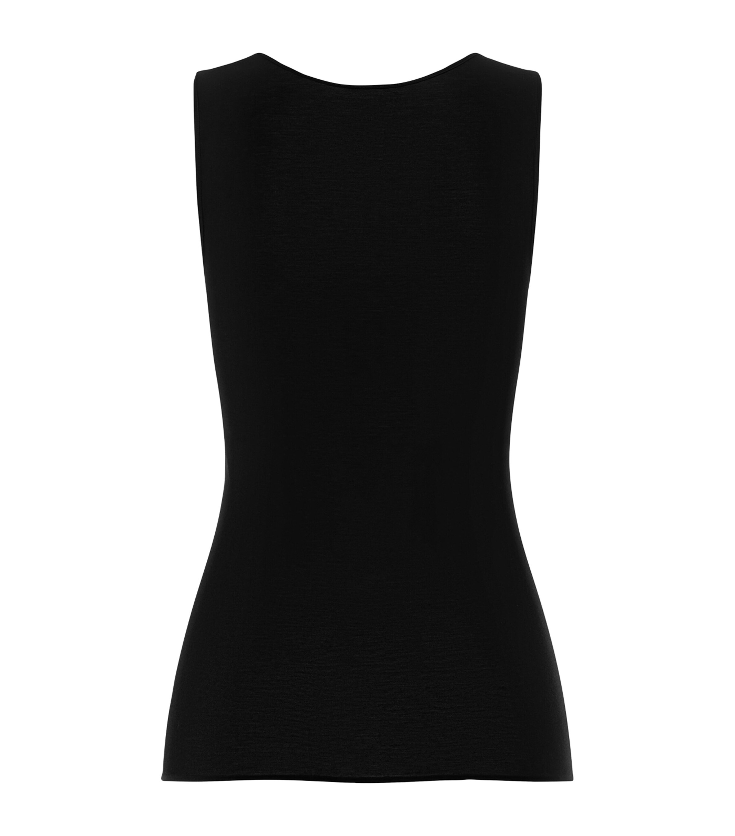 Hanro Womens Cotton Rosaria Tank Top Black Image 3