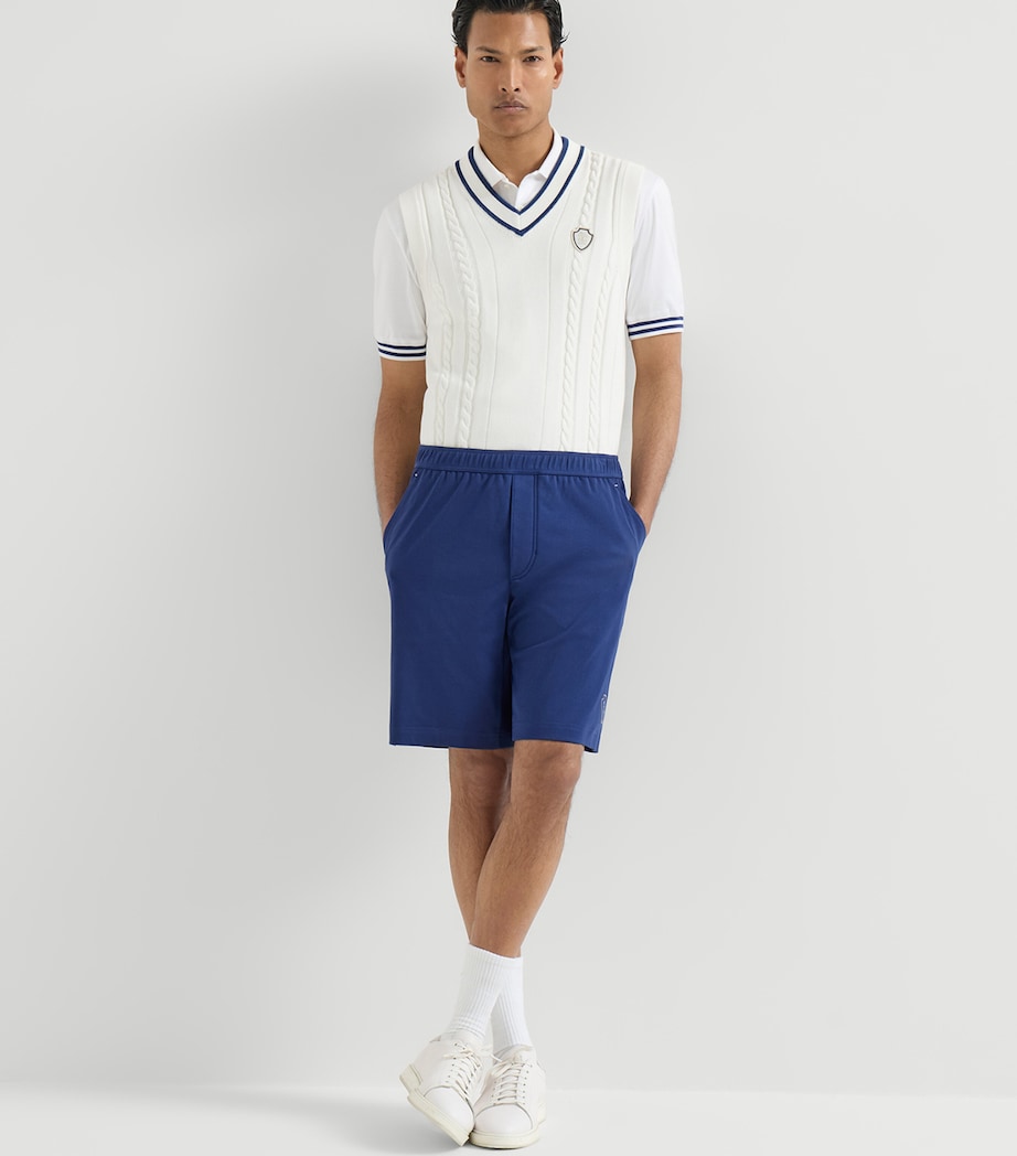 Brunello Cucinelli Mens Cotton Crest Shorts Image 2