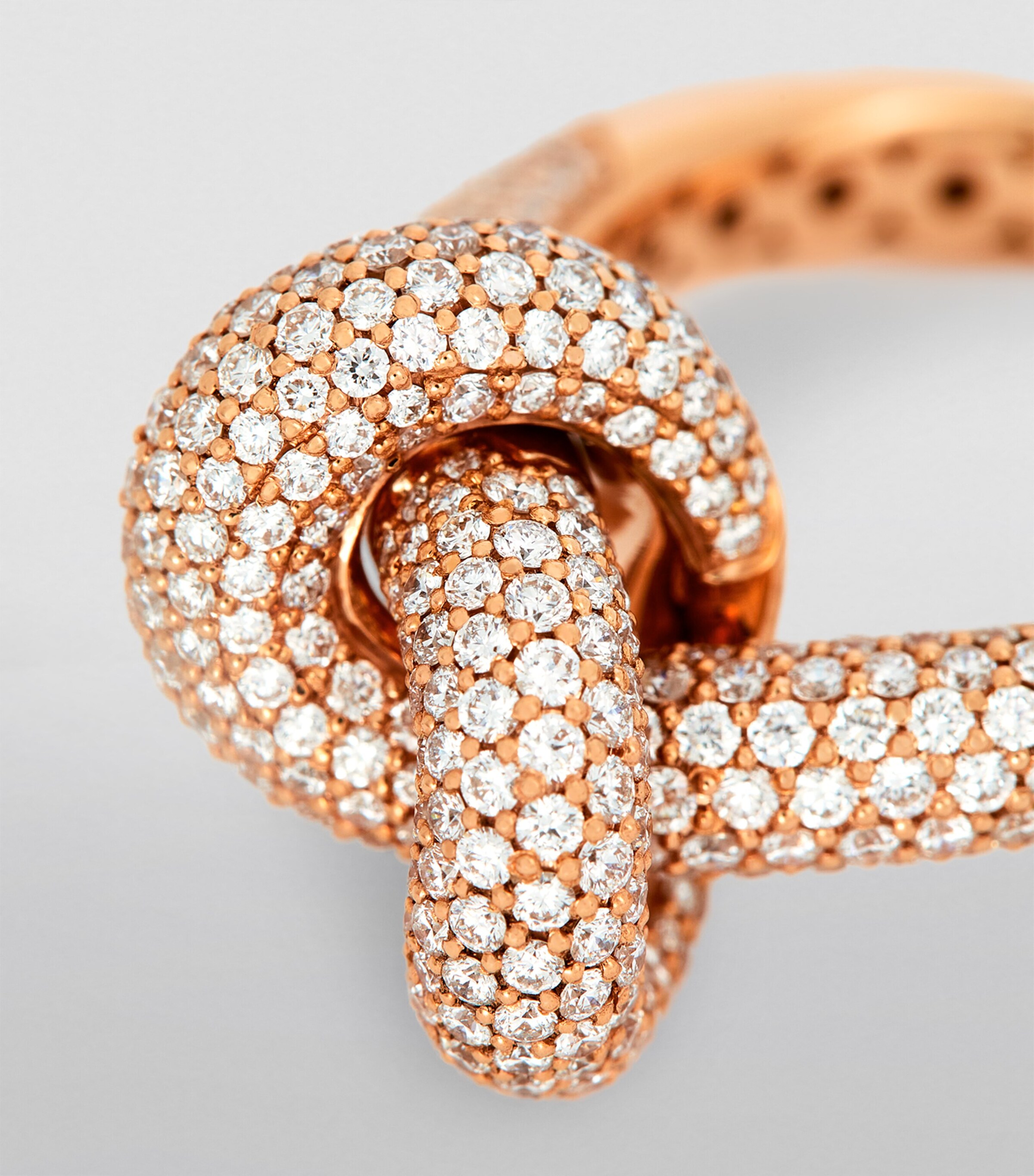 Rose Gold and Pavé Diamond The Legacy Knot Ring ROSE GOLD Image 7