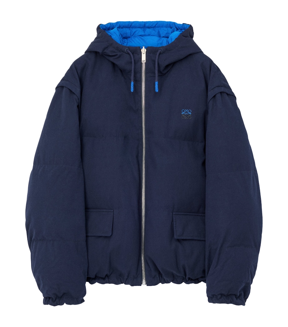 LOEWE Mens Reversible Padded Jacket Navy/blue Image 1