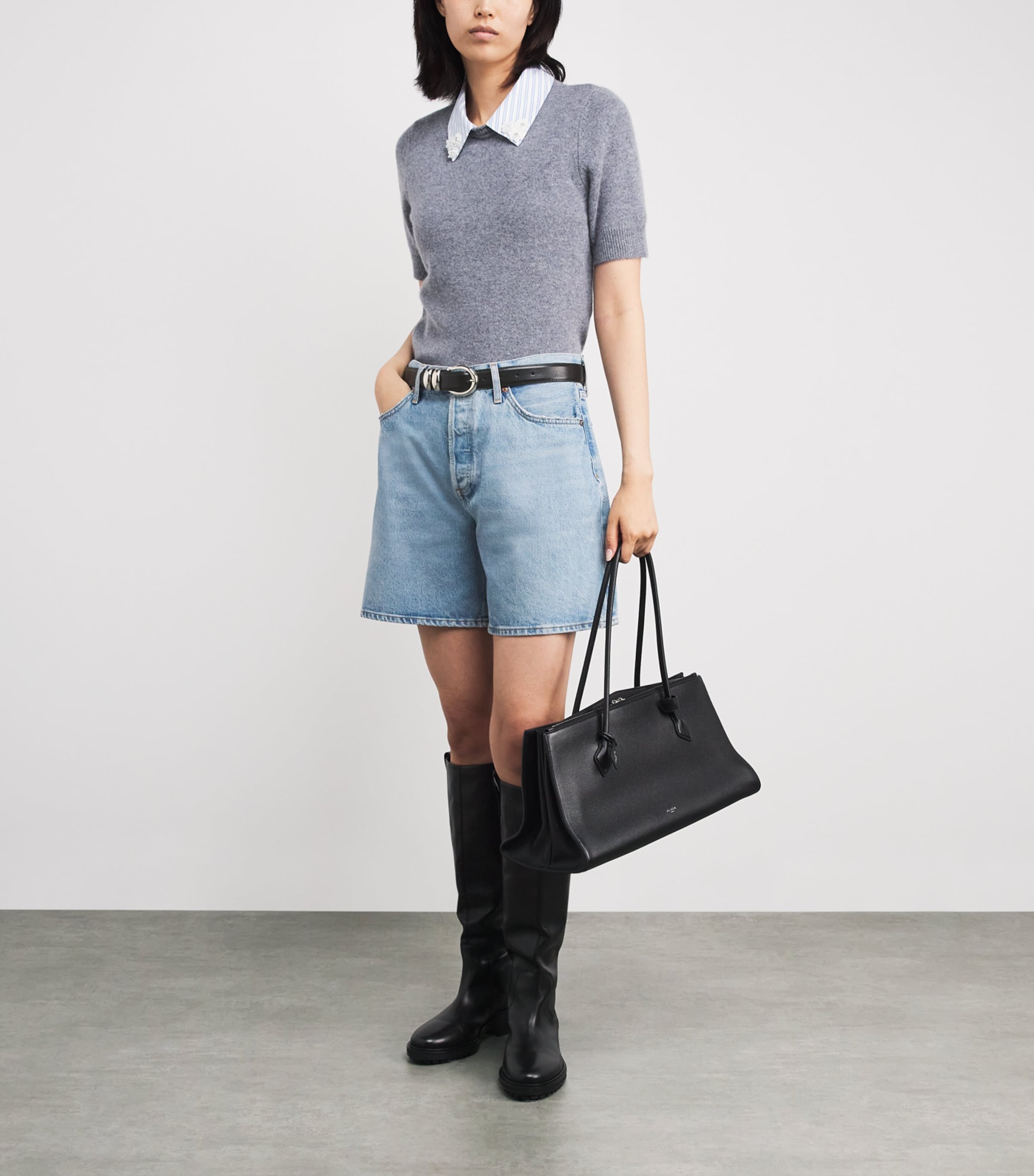 Leather Belt BLACK Image 2