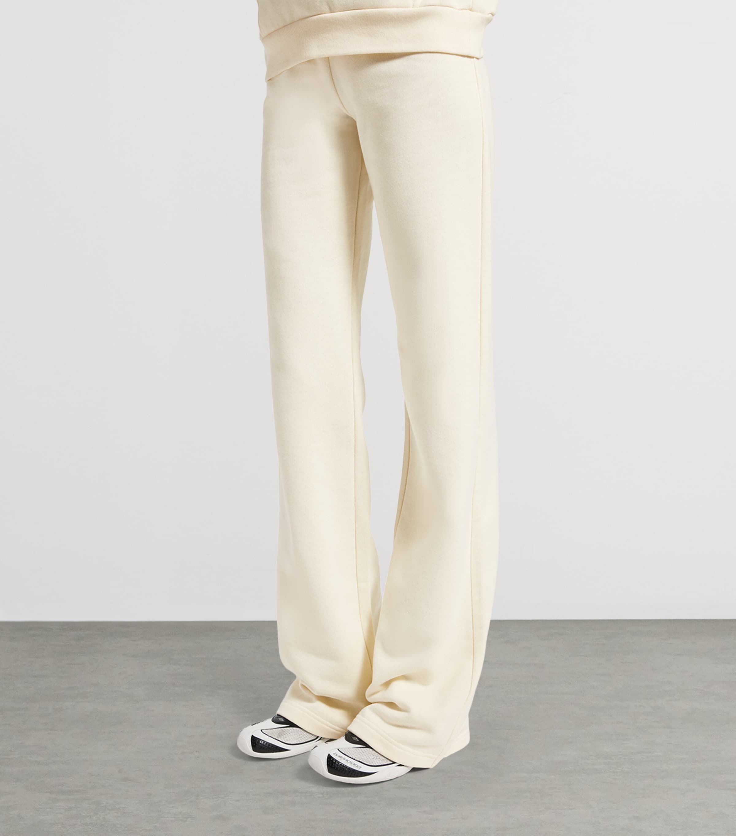 Balenciaga Womens Cotton Logo Wide-Leg Sweatpants Image 5