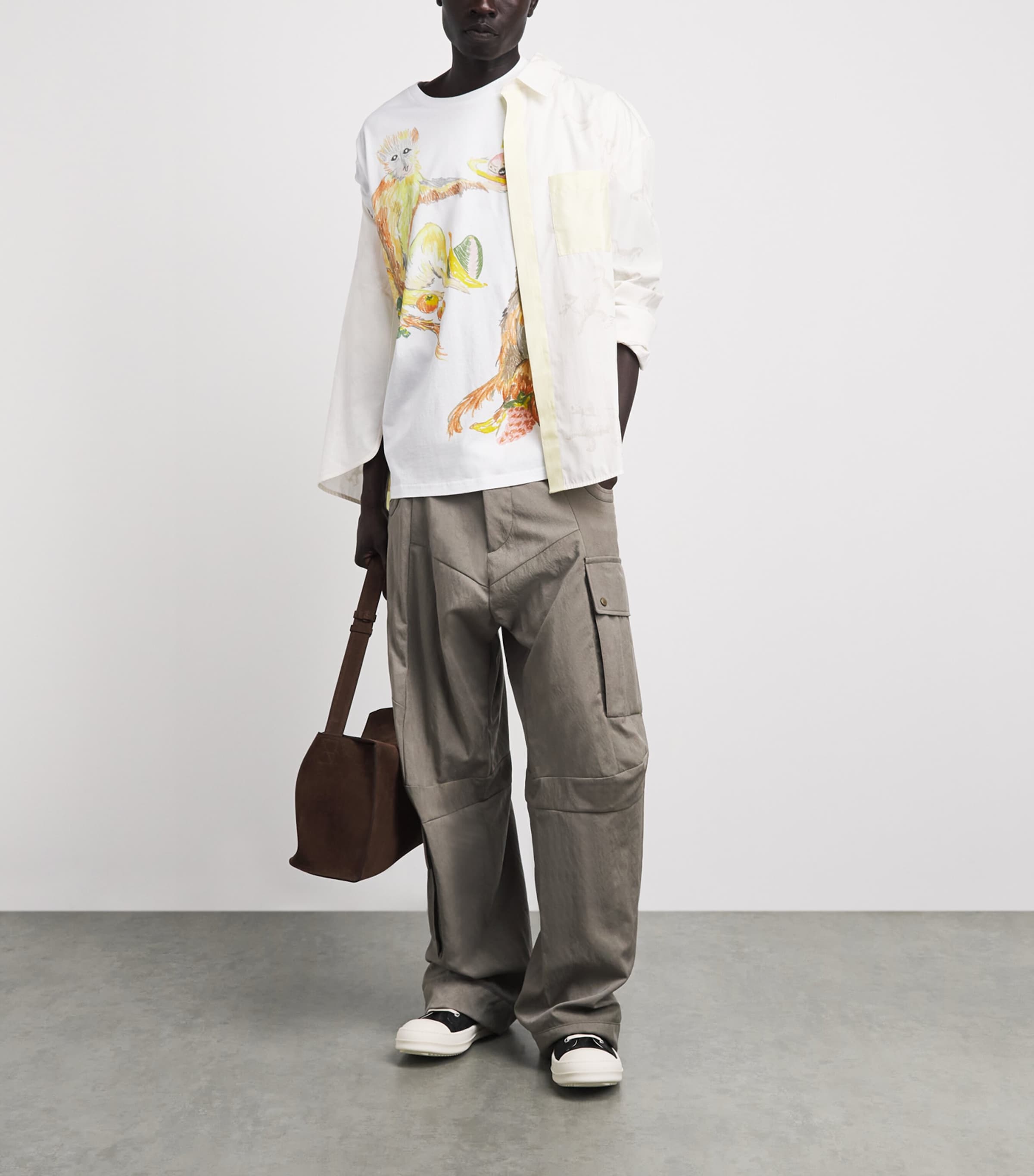 Vivienne Westwood Mens Organic Cotton Monkeys T-Shirt White Image 2