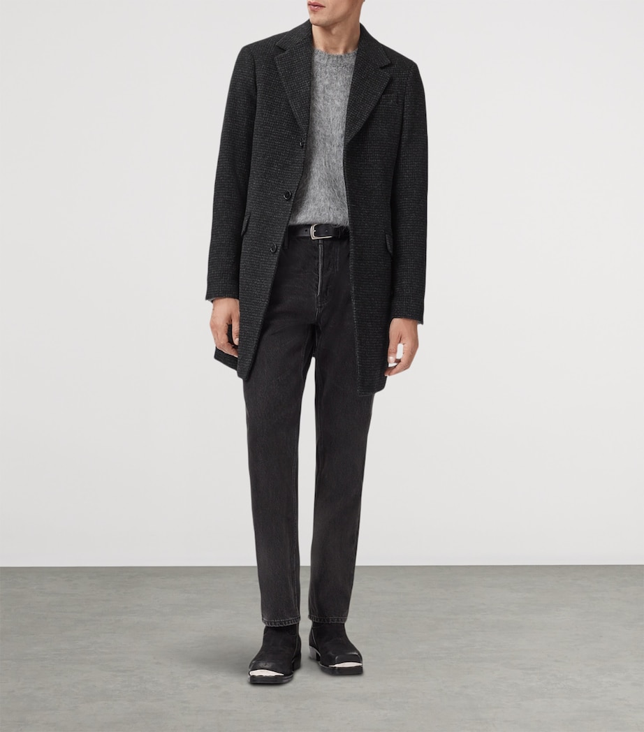 Wool-Blend Slim Caspian Coat CINDER BLACK MARL Image 2