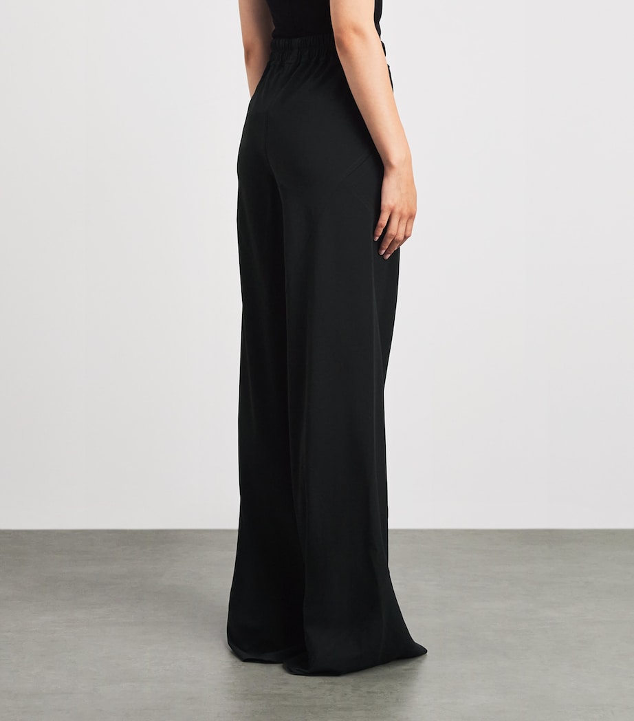 Rick Owens Womens Wide-Leg Drawstring Trousers Black Image 5