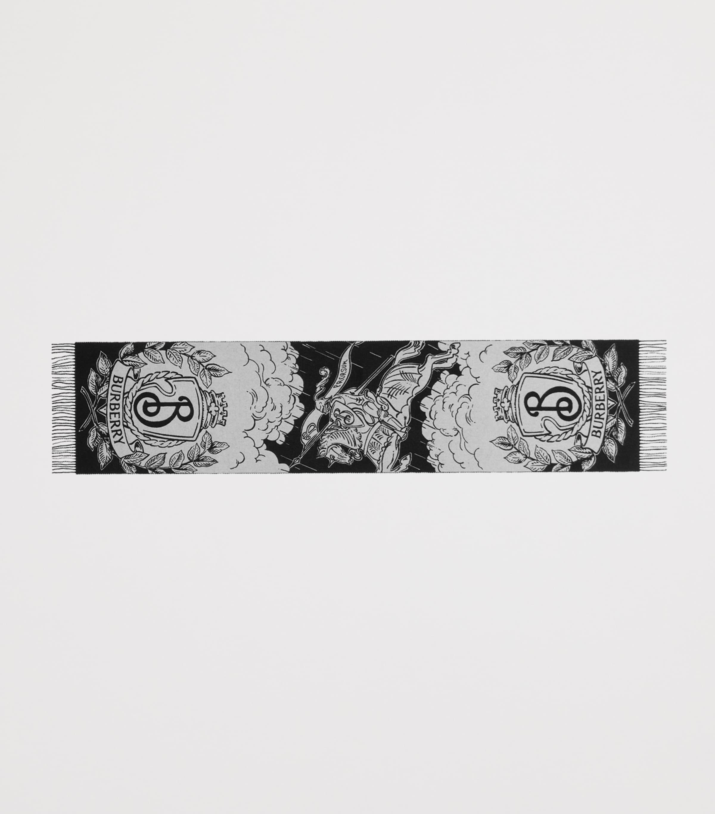 Cashmere Reversible Stormy Knight Scarf BLACK/CALICO Image 3