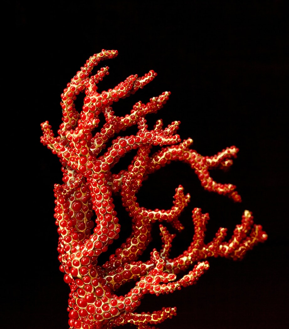 L'Objet Gold-Plated Cabochon Coral Bookend Image 2