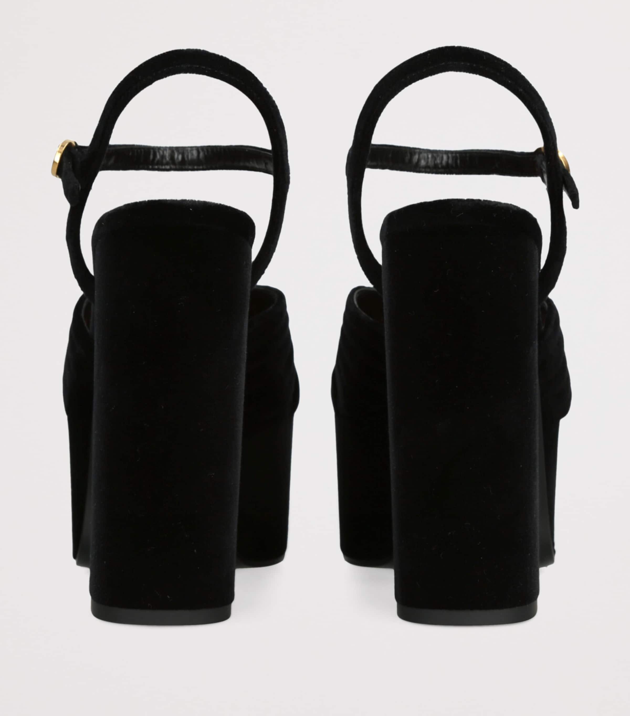 Velvet Crasher Platform Sandals 125 BLACK Image 2