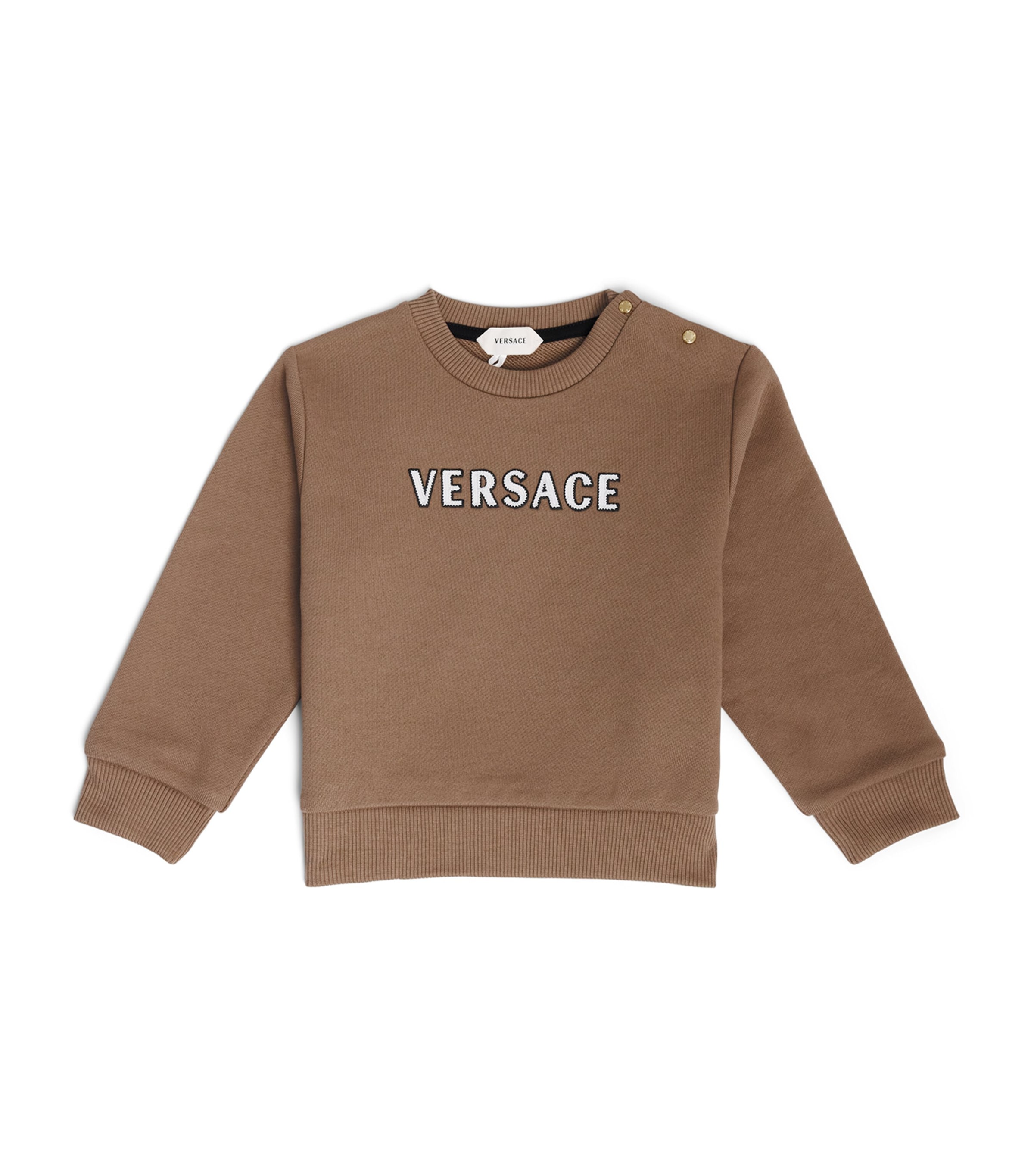 Versace Kids Cotton Embroidered Logo Sweatshirt (6-36 Months) Image 1