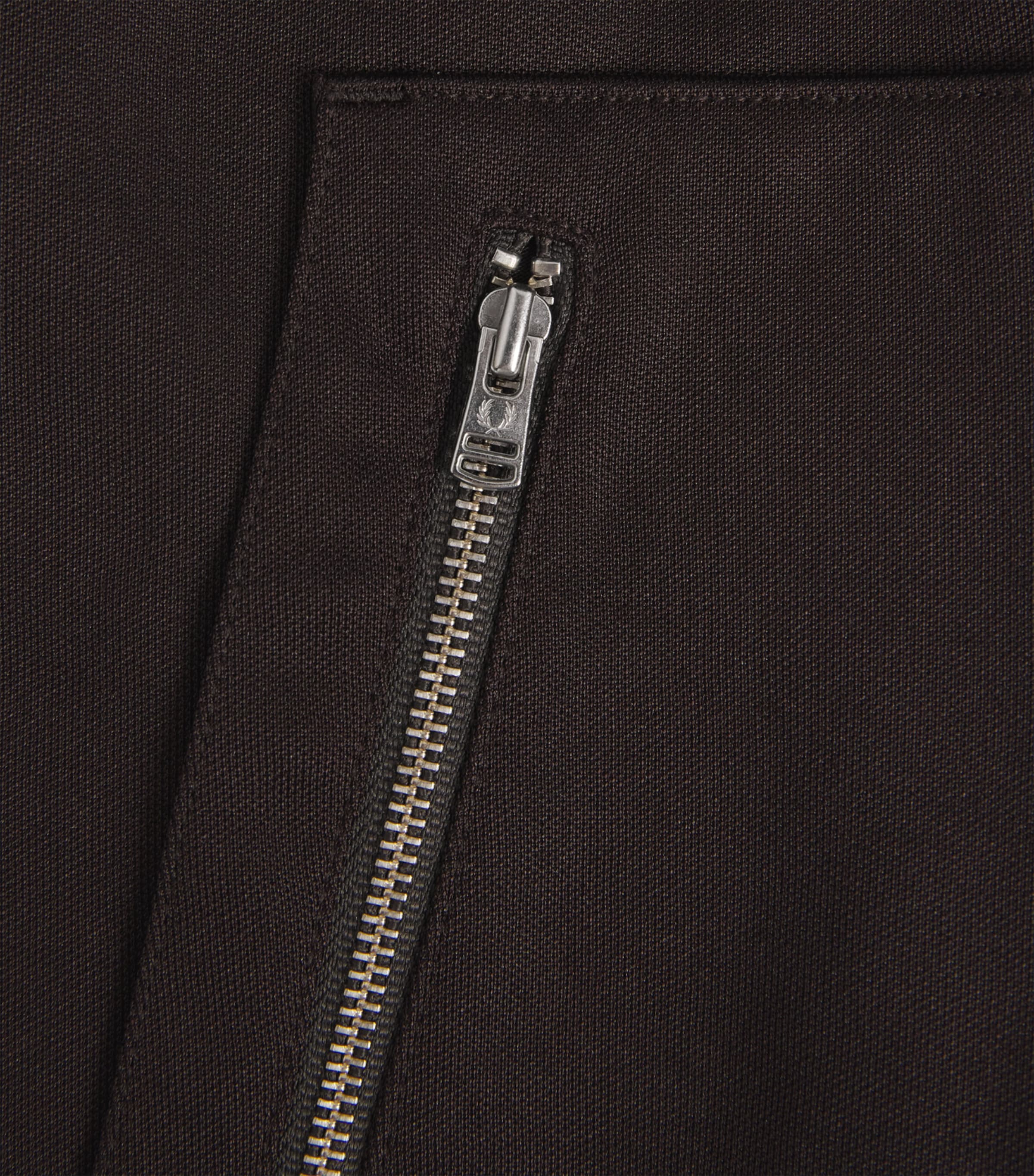 Fred Perry Mens Tennis Tape Track Jacket Rich Brown Image 6