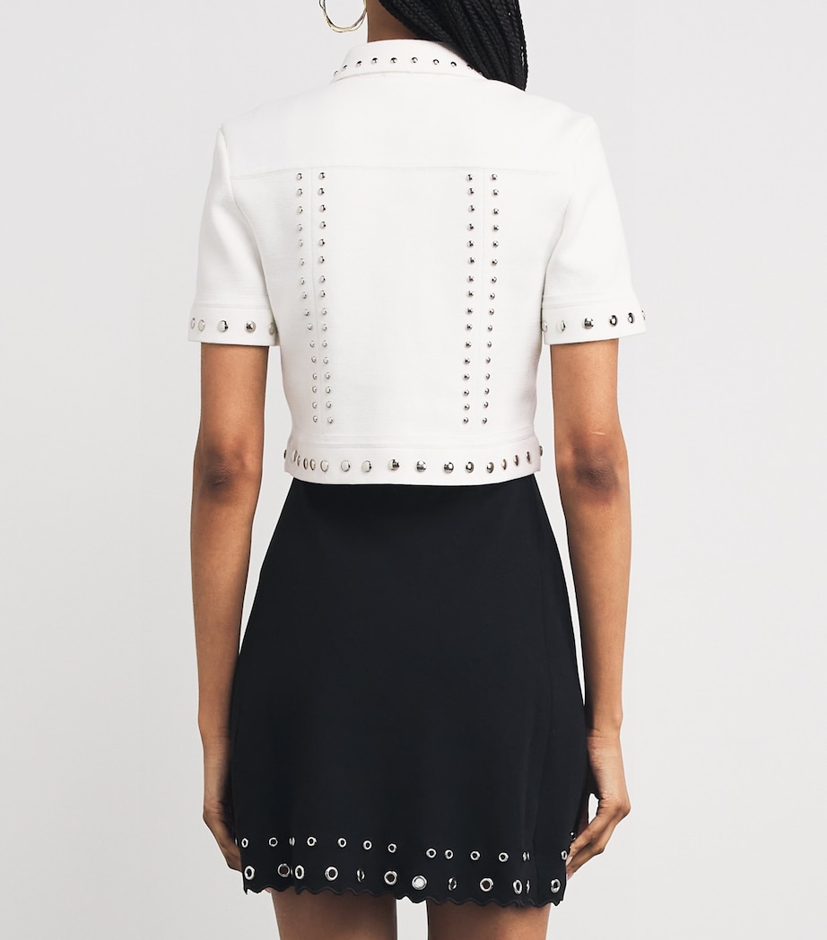 Short-Sleeve Studded Jacket ECRU Image 4