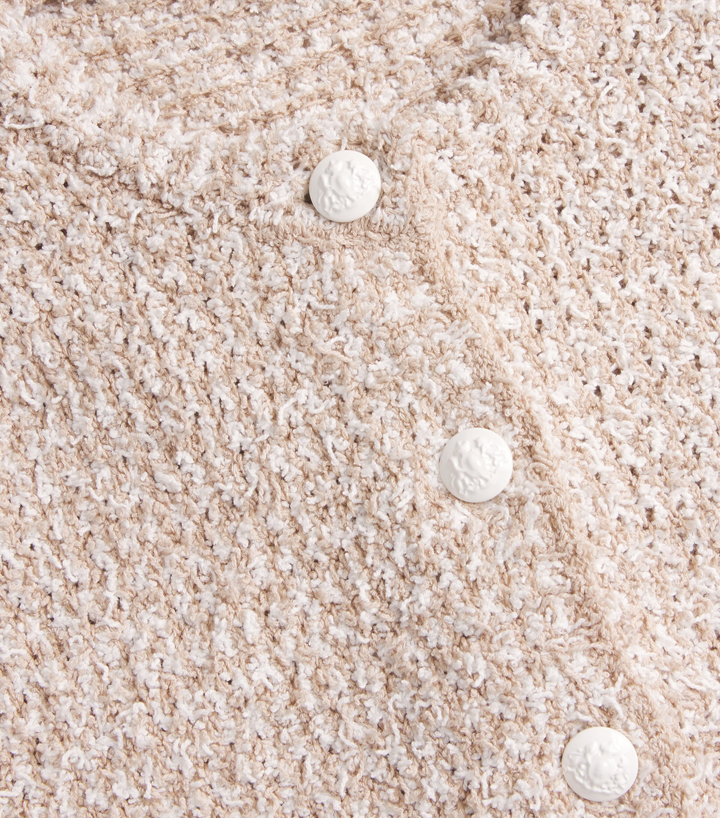 ME+EM Womens Organic Cotton-Blend Tweed Cardigan Cream/white Image 6