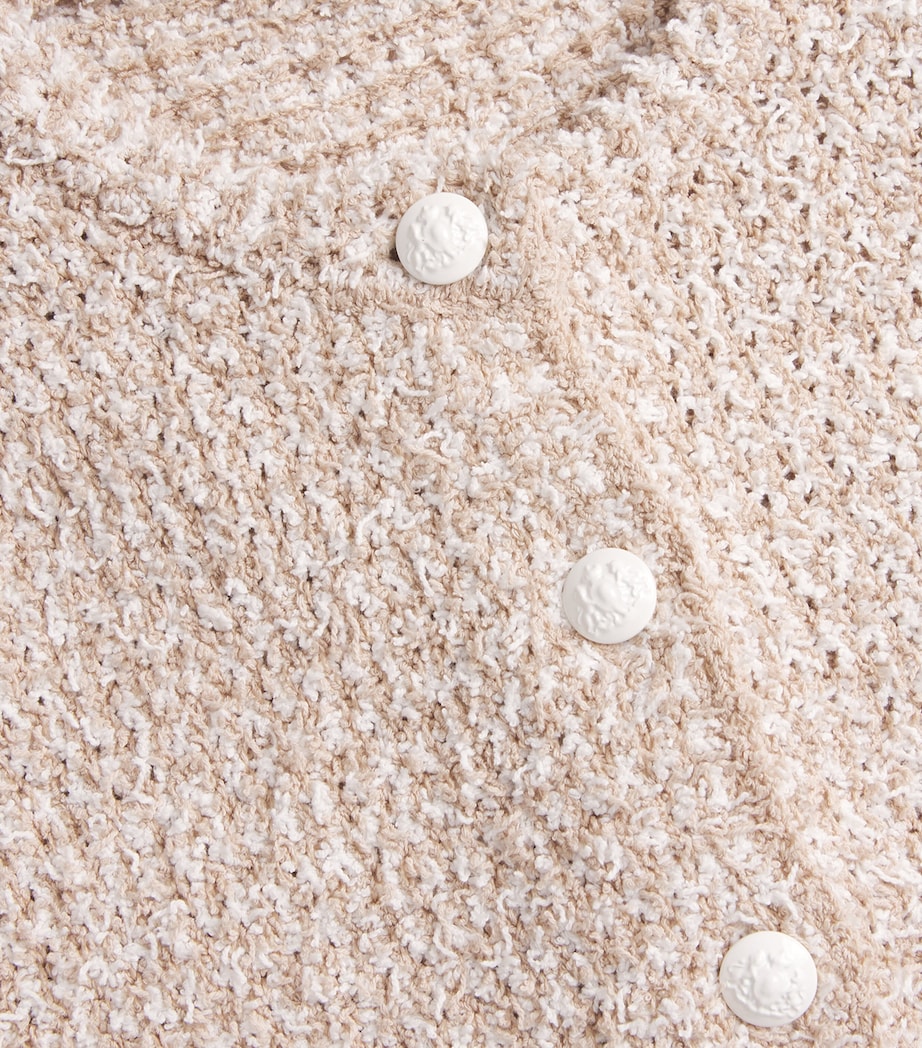 ME+EM Womens Organic Cotton-Blend Tweed Cardigan Cream/white Image 6