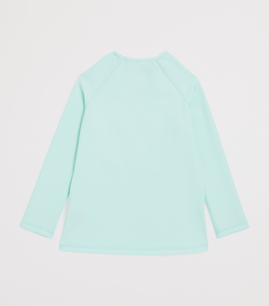 Turtle Logo Rash Guard Top (2-14 Years) 344CELADON Image 2