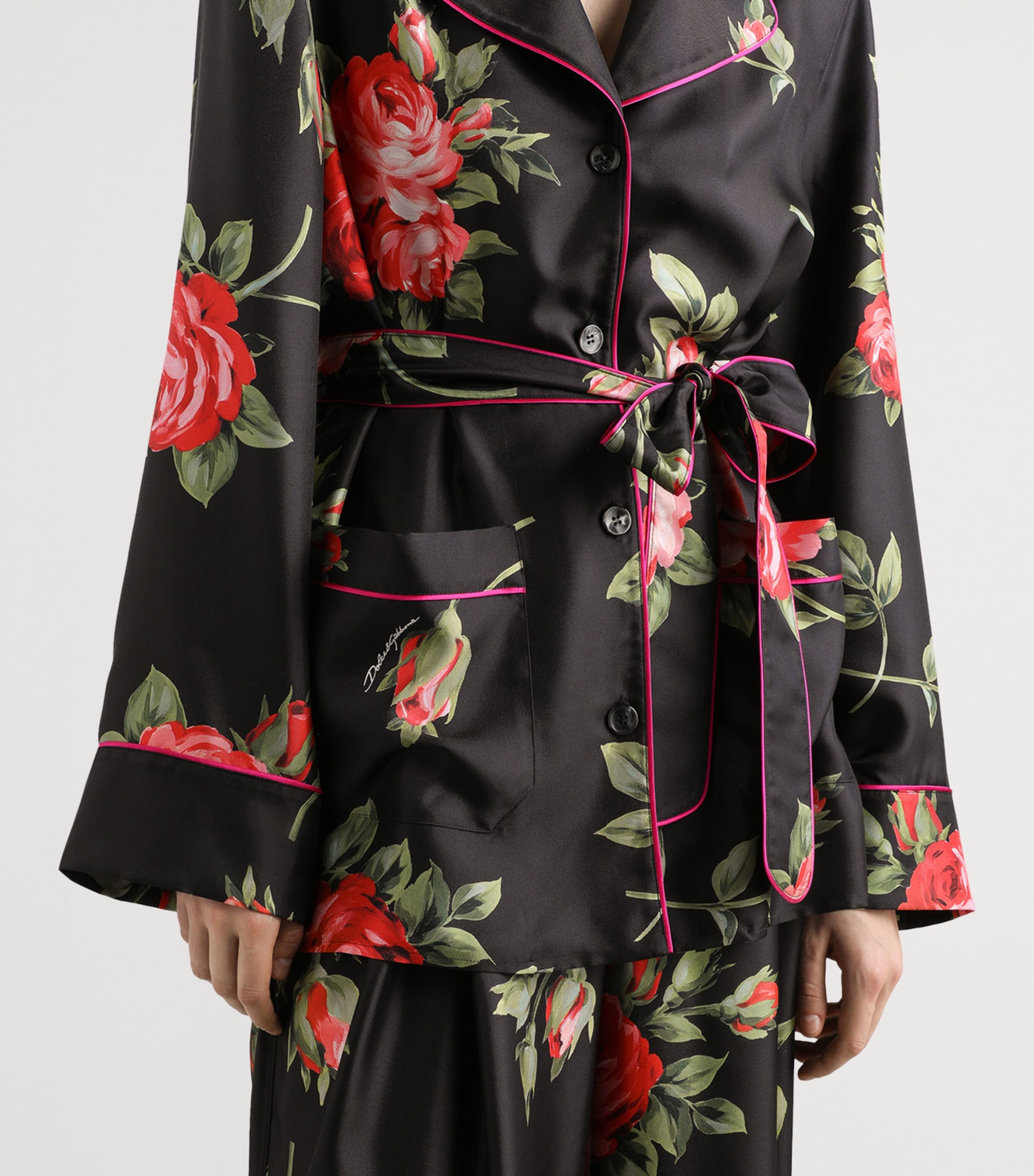 Silk Floral Print Blazer HN5ZN-BOUQ Image 4