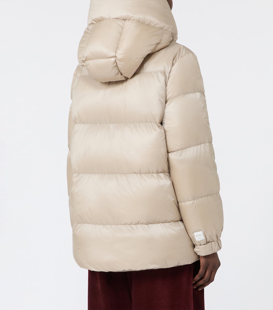 Max Mara Womens Down-Filled Quilted Coat Natural Image 4