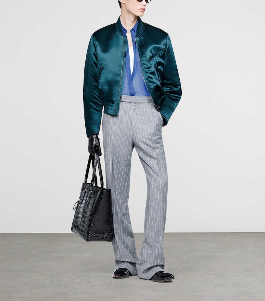 TOM FORD Mens Satin Bomber Jacket Gcm Image 2