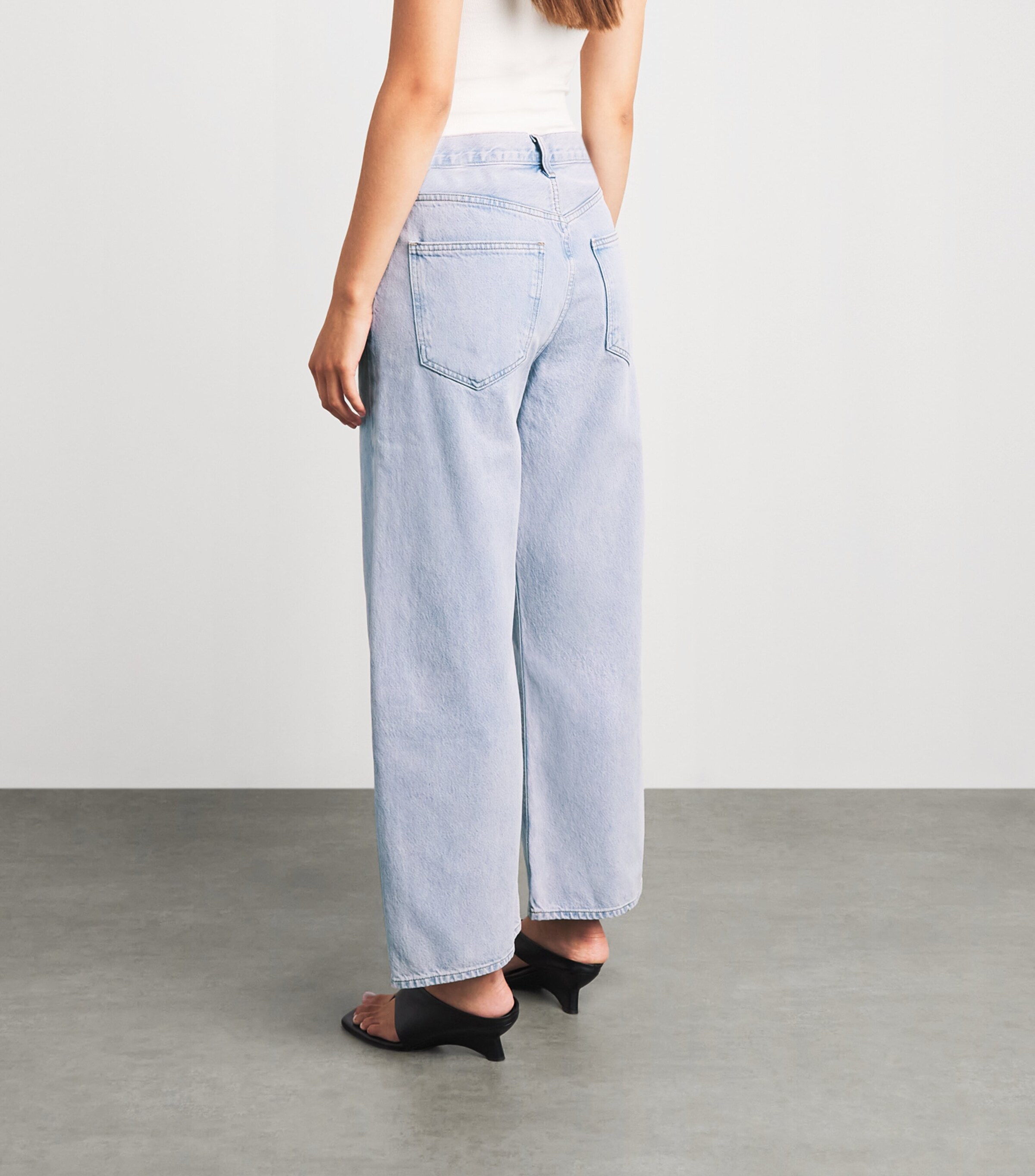 AGOLDE Womens Low Curve Cropped Jeans Aura Image 5