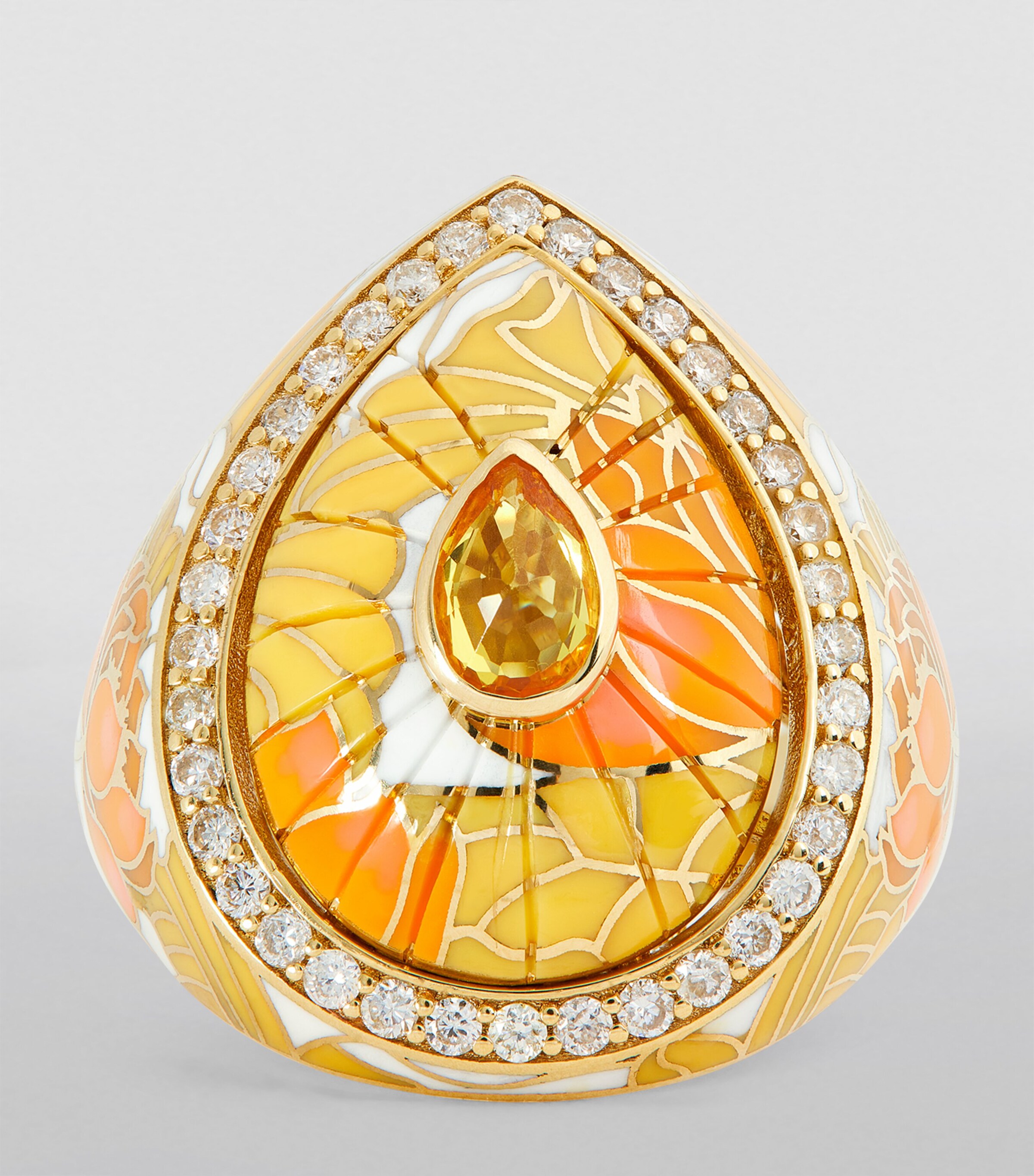 L'ATELIER NAWBAR Yellow Gold, Diamond and Sapphire Chinoiserie Bond Ring Yellow Gold Image 3