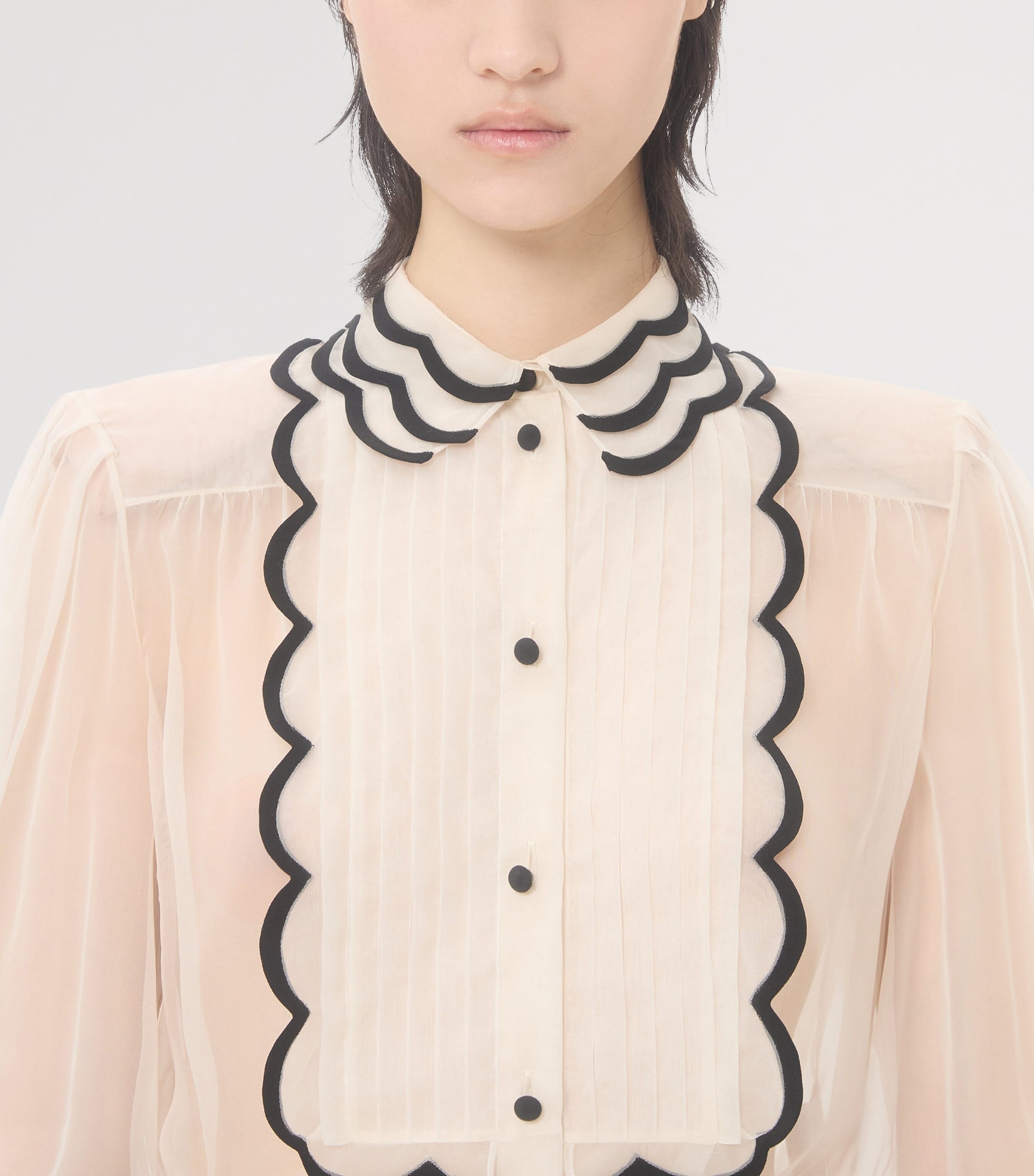 Valentino Womens Silk Embroidered Shirt Image 6