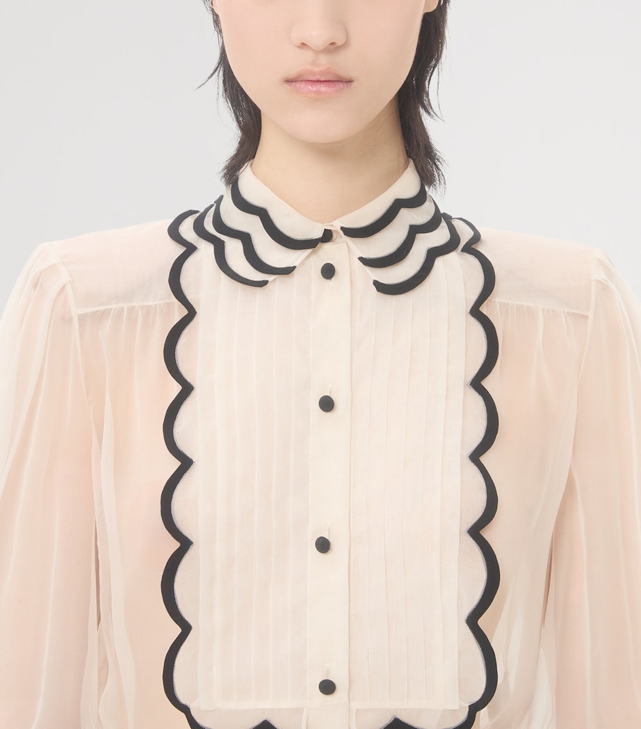 Valentino Womens Silk Embroidered Shirt Image 6