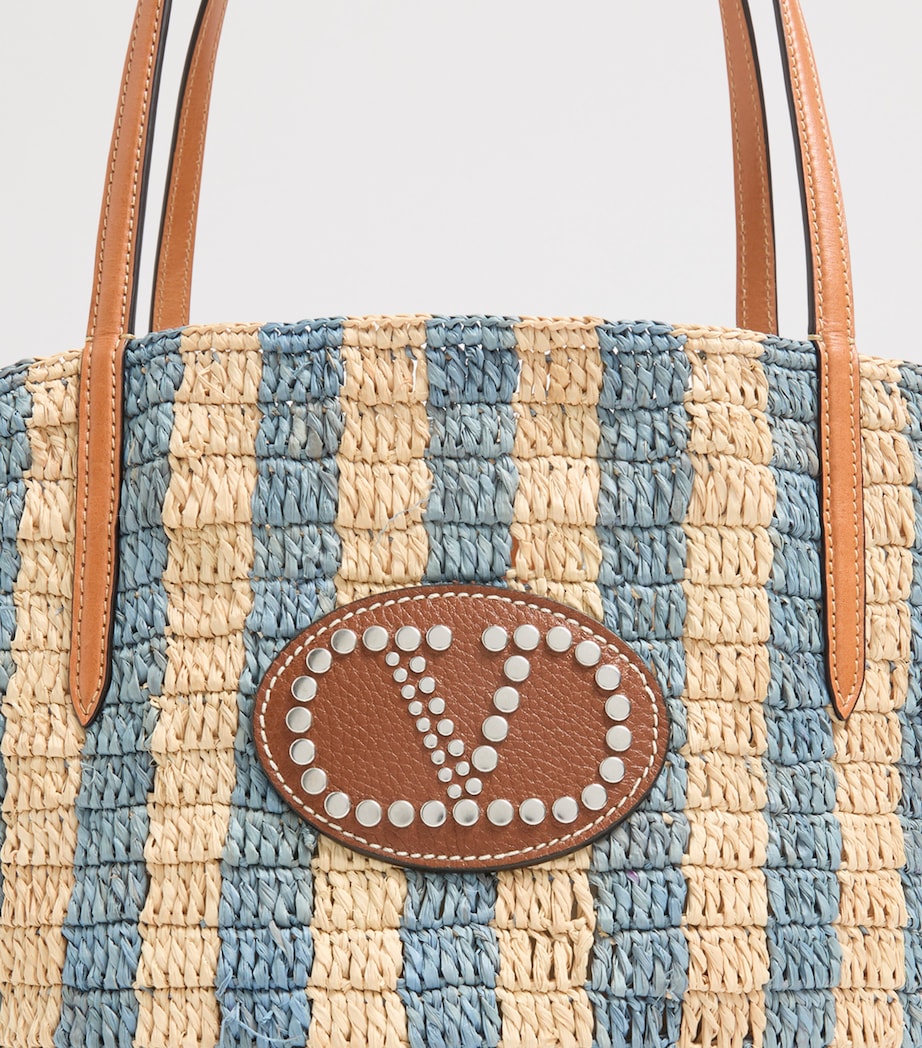 Valentino Garavani Straw VLogo Signature Bucket Bag Image 6