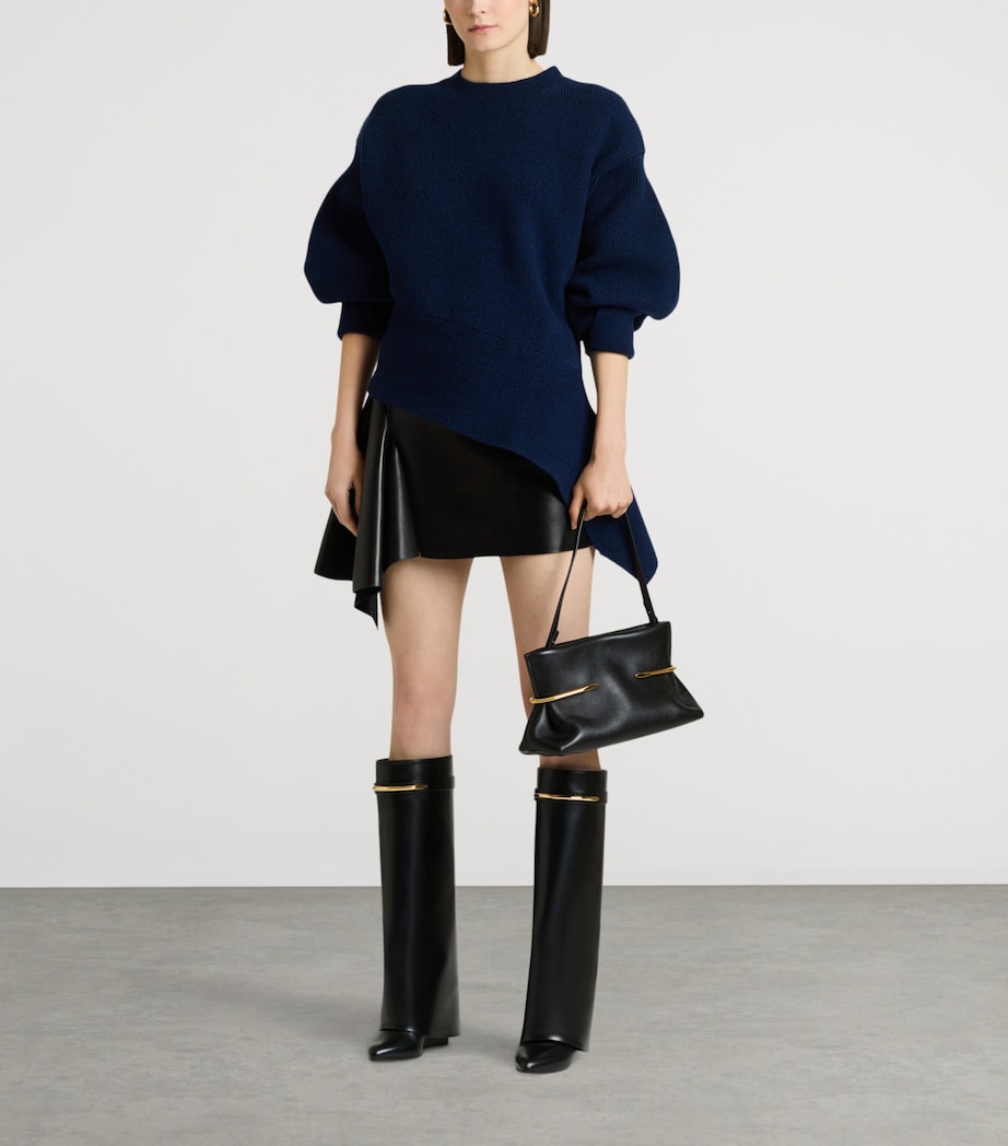 Givenchy Womens Wool-Blend Asymmetric Sweater Image 2