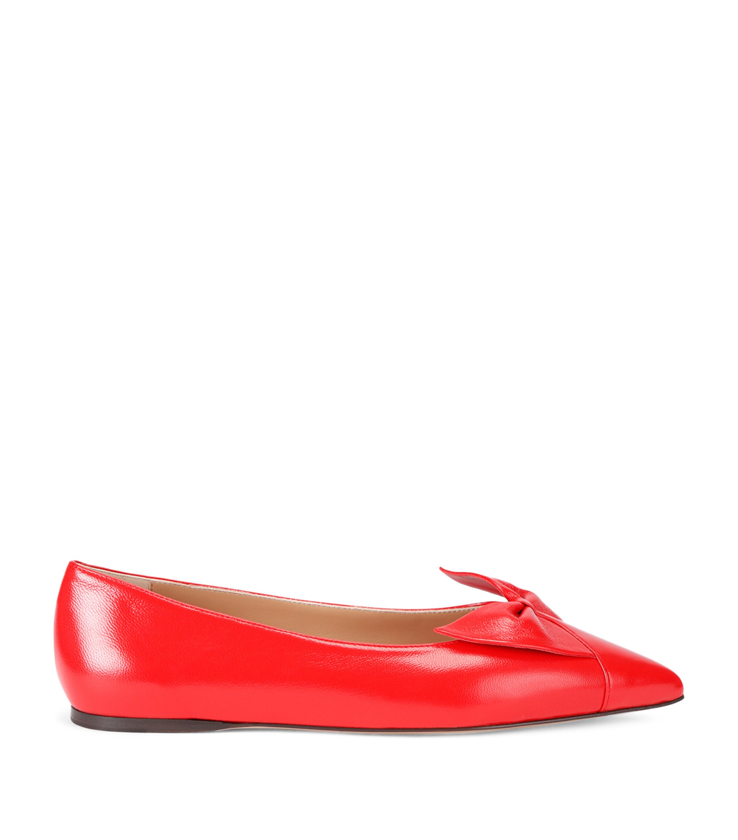 Salvatore Ferragamo Leather Bow Gwen Ballet Flats | Women Clothing | Workwear | Women Shoes | Flats | Ballet Flats | Designers | Ferragamo | Women Trending Now | Shoes