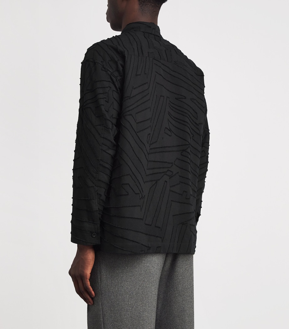 Geometry Jacquard Shirt 15-BLACK Image 4