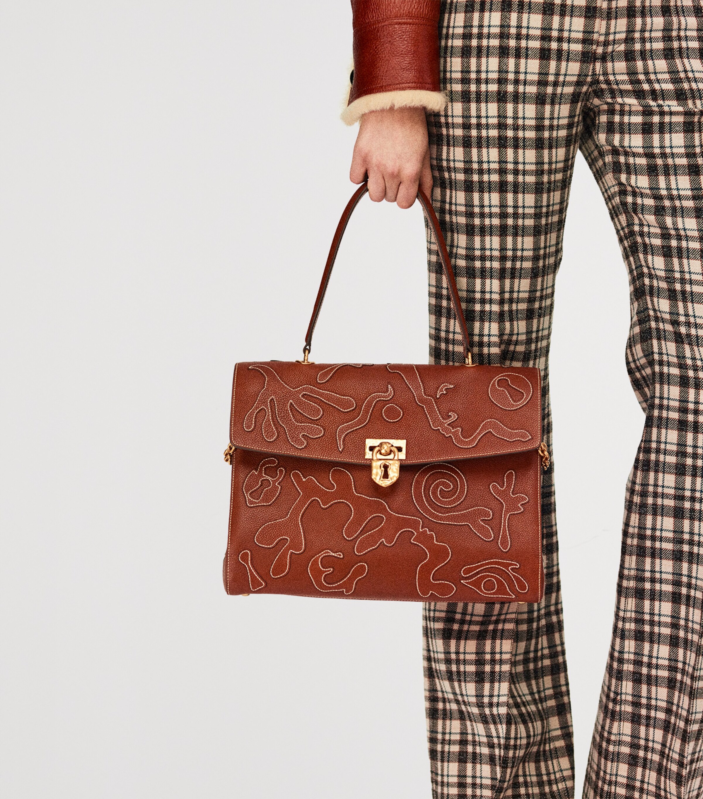 Leather Soft Secret Shoulder Bag 806 CARAMEL Image 2