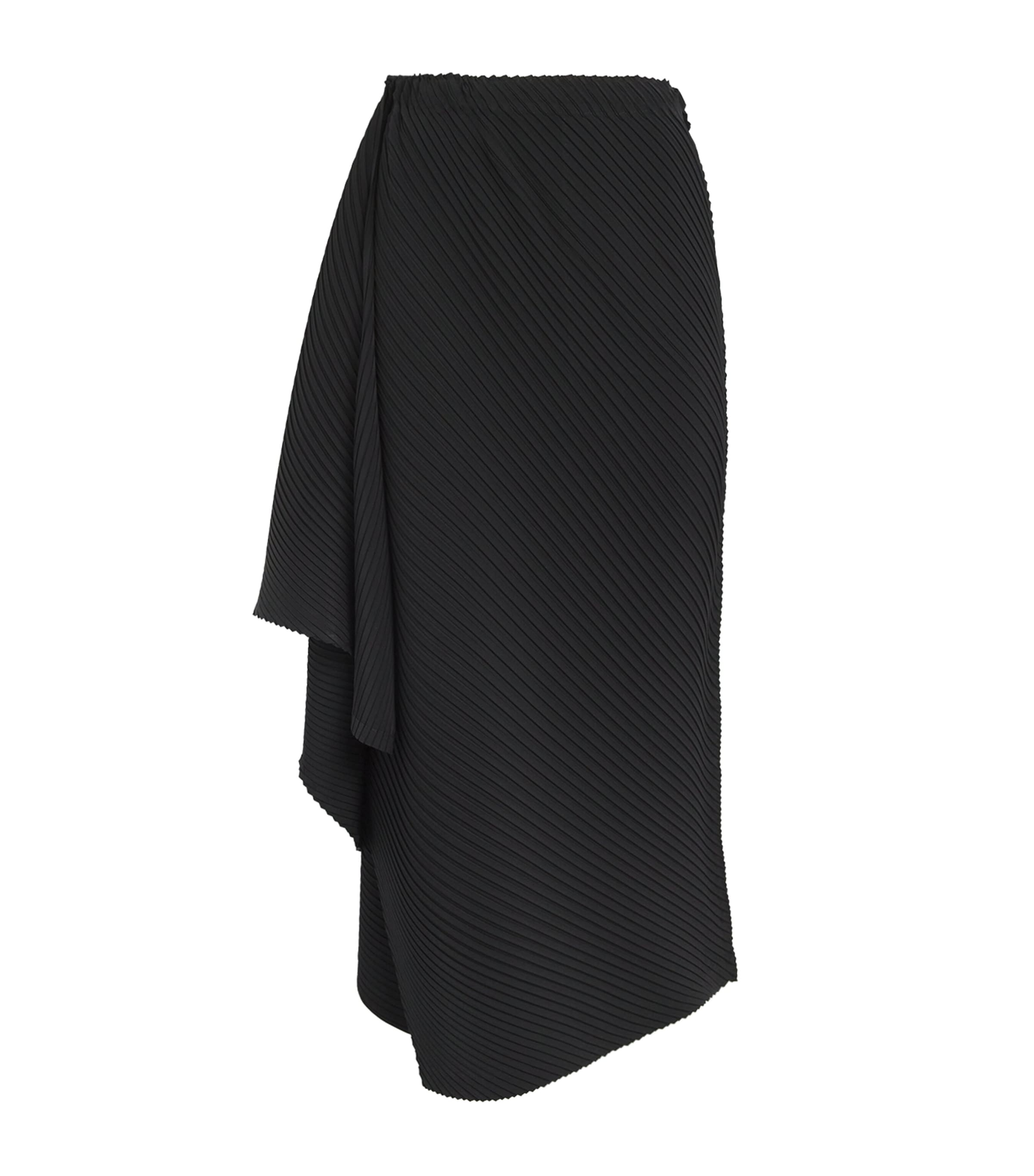 Shop Issey Miyake Vigor Pleats Midi Skirt In Black