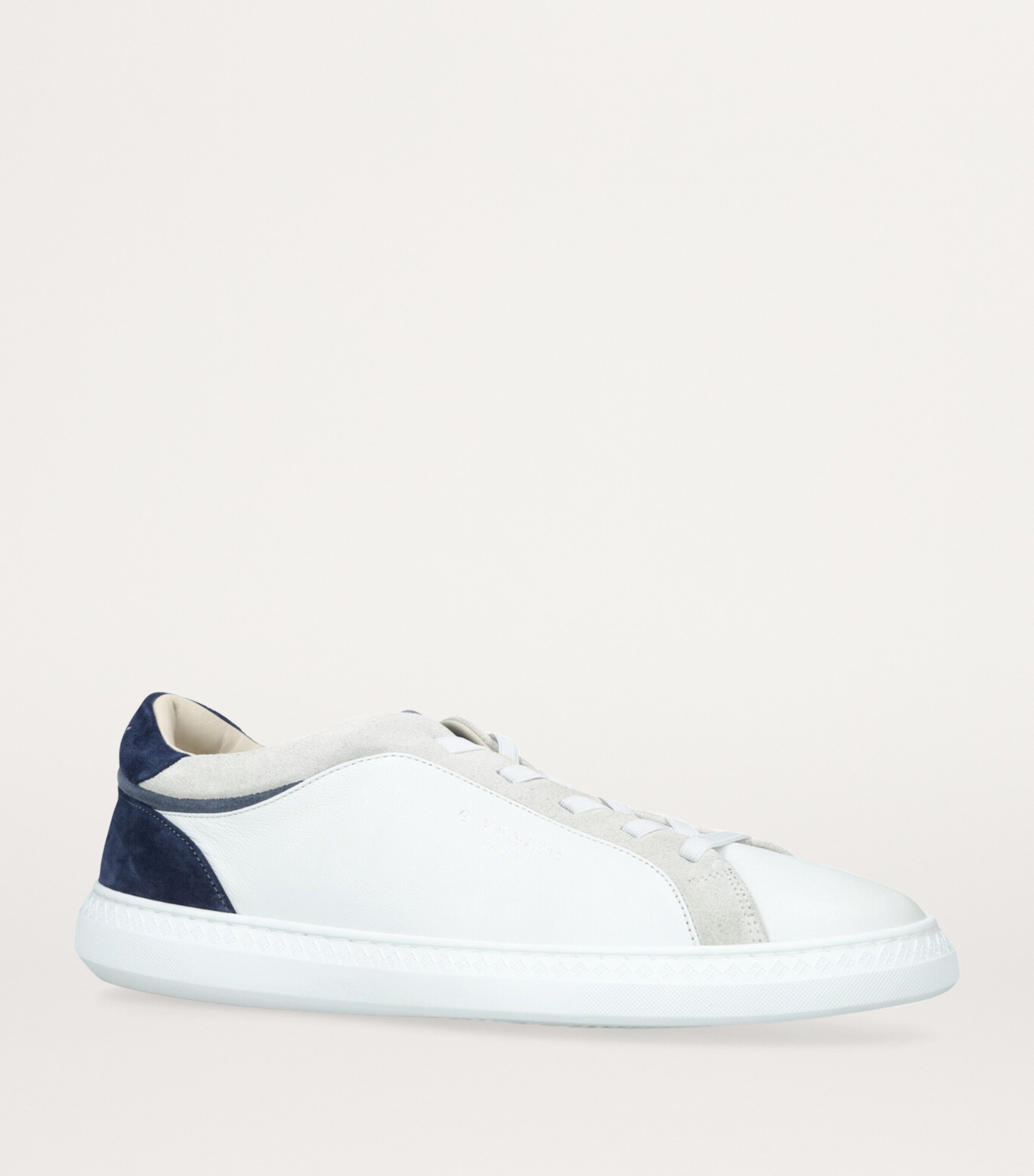 Leather-Suede G Set Slip-On Sneakers WHITE/NAVY Image 3