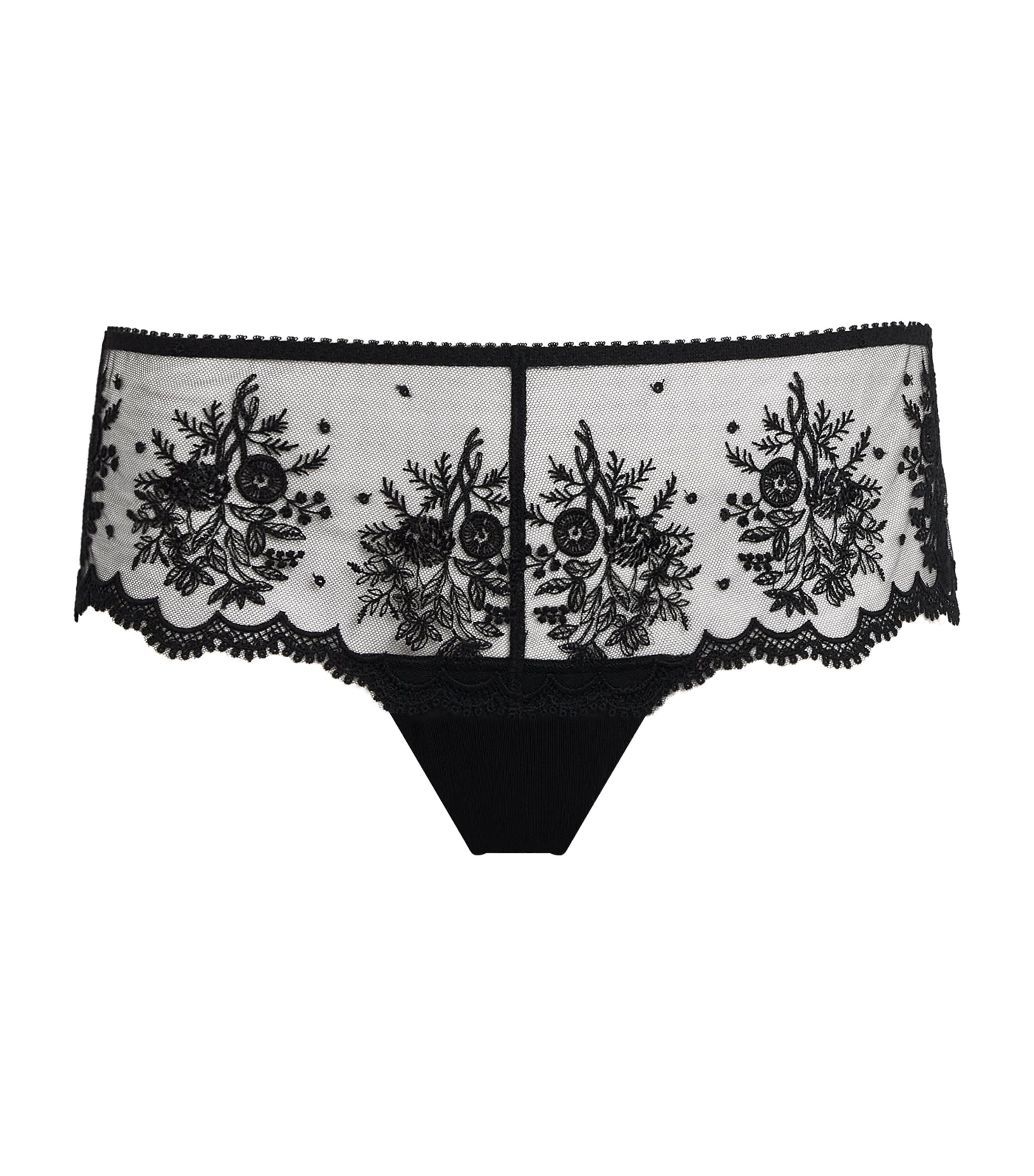 Simone Perele Womens Lace Intrigue Briefs Noir Image 1