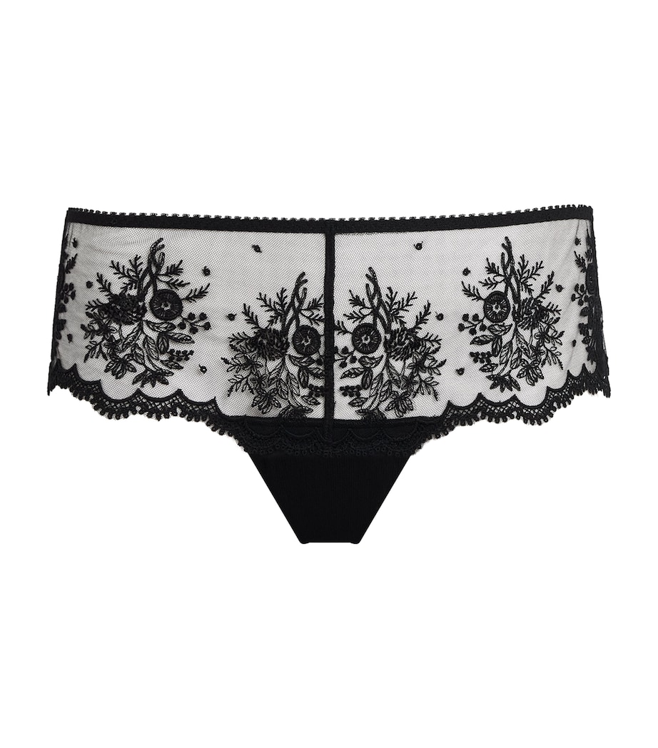 Simone Perele Womens Lace Intrigue Briefs Noir Image 1