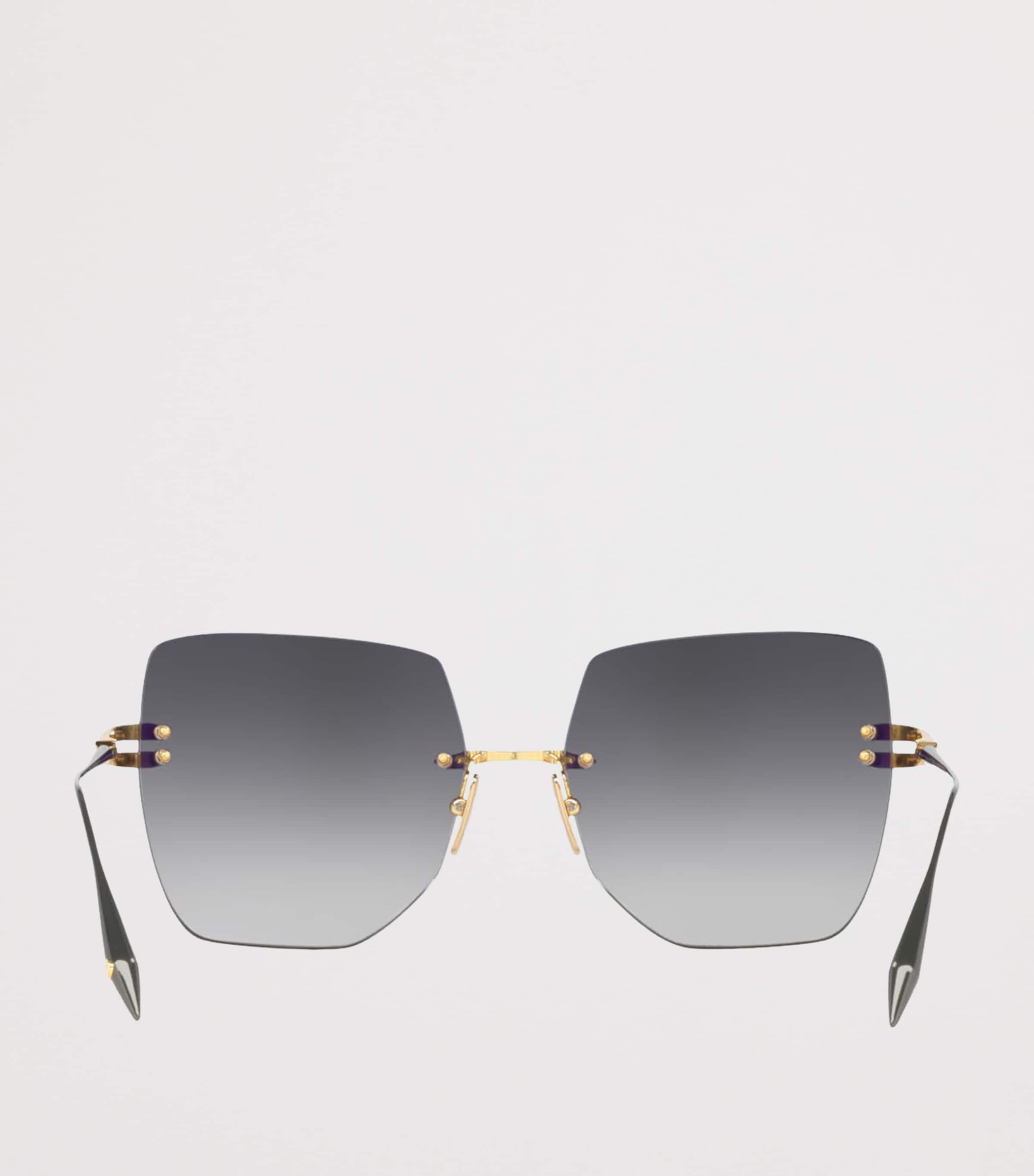 DITA Rimless Square Embra Sunglasses Gold Image 4