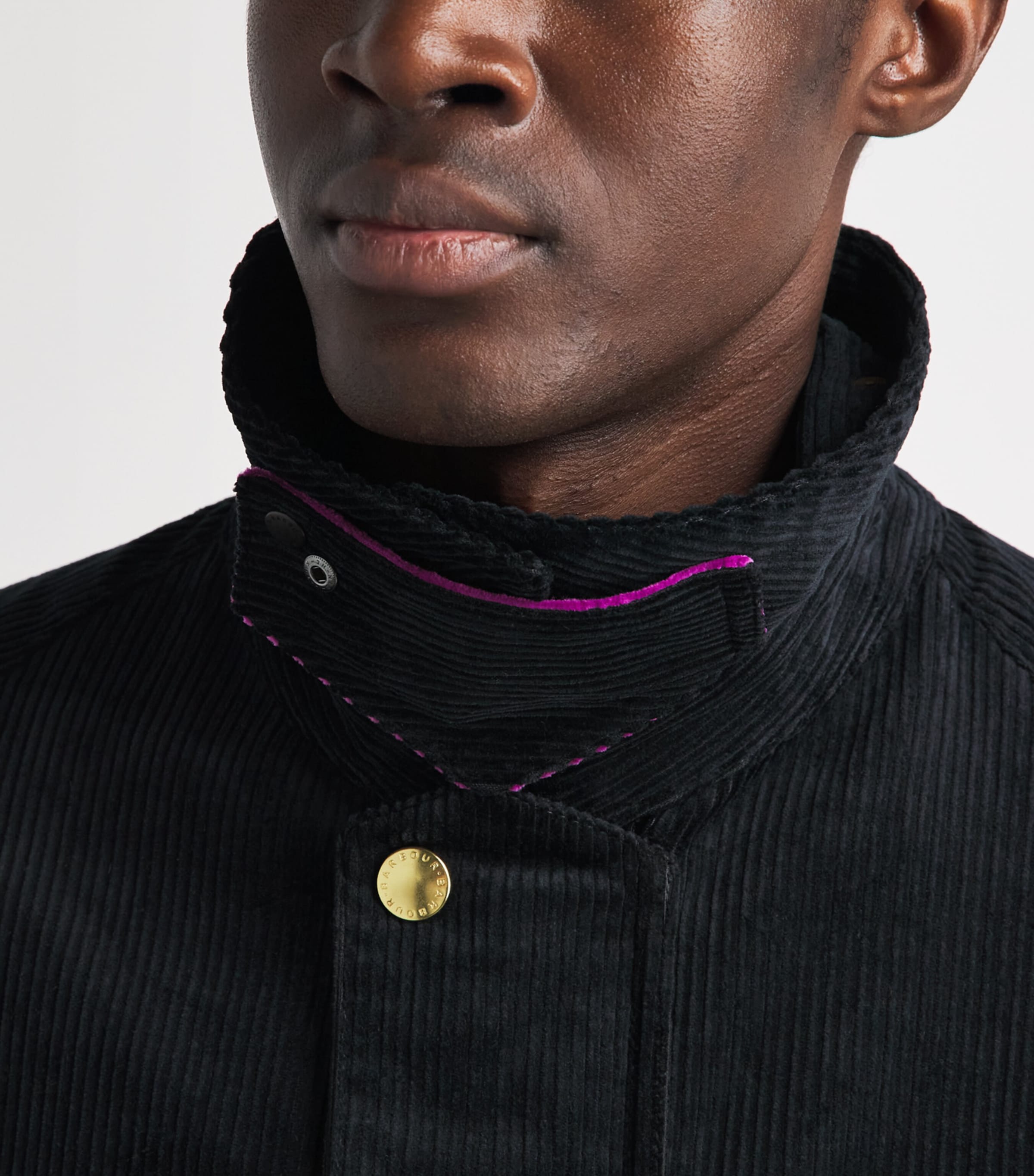 Barbour Mens x Paul Smith Corduroy Beaufort Casual Jacket Dk Navy Image 6