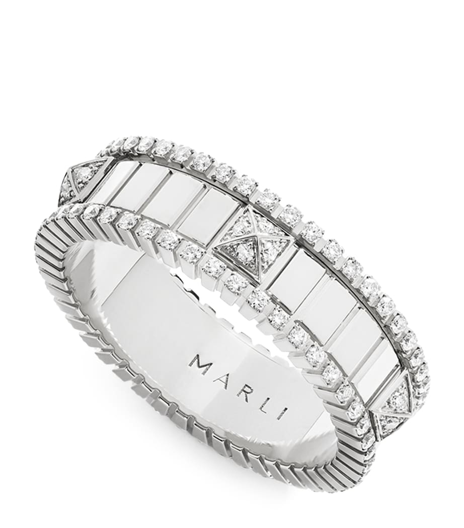 White Gold and Diamond Life Spinning Ring WHITE GOLD Image 1
