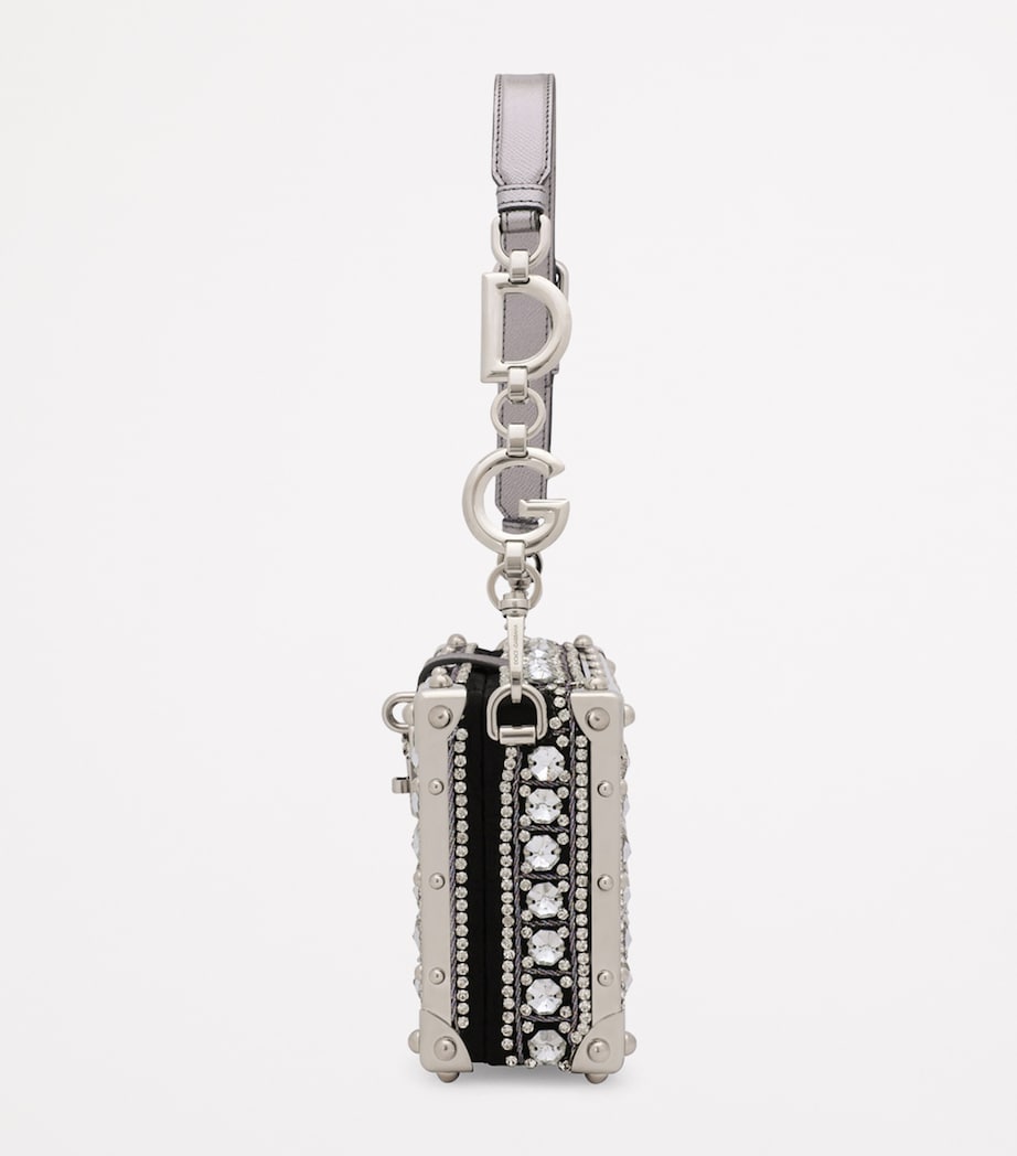 Crystal-Embellished Shoulder Bag 8D822-CRYSTAL/NERO Image 6